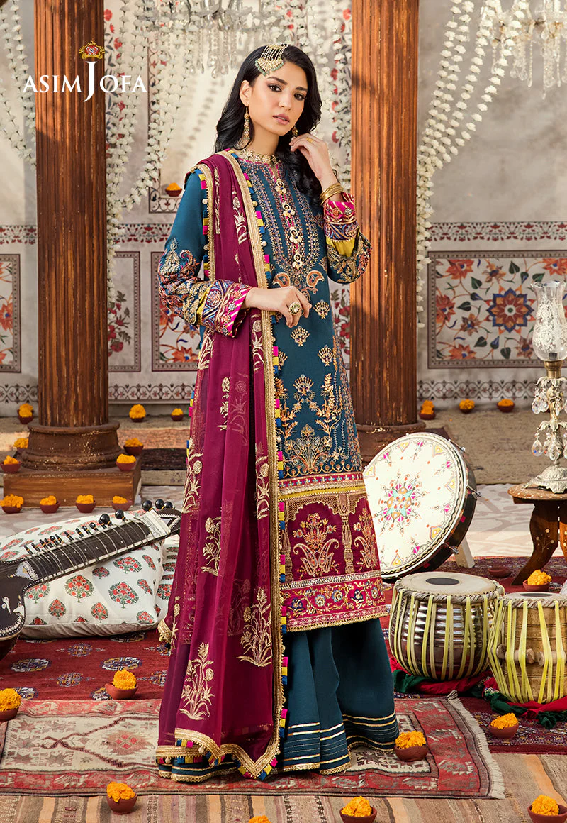 Asim Jofa Luxury Lawn Collection 2023 โ AJLR-12 - Image 3