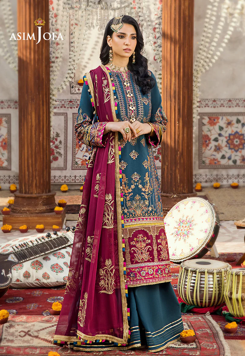 Asim Jofa Luxury Lawn Collection 2023 โ AJLR-12 - Image 5