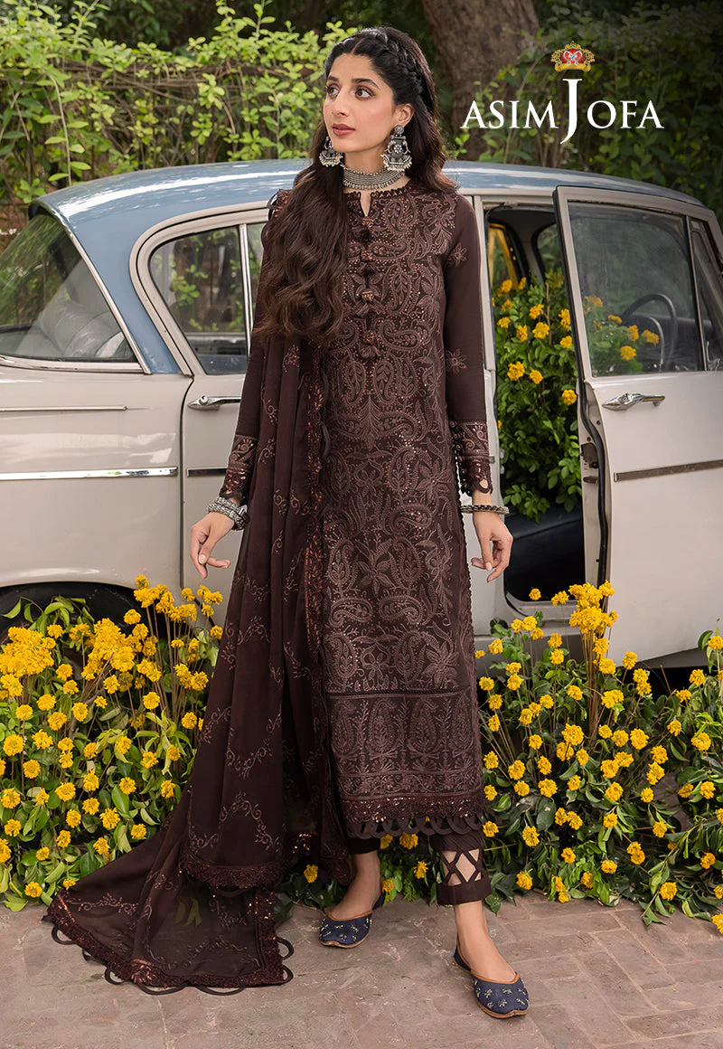 Asim Jofa Shadow Work Lawn Silk Collection – AJSW-04 - Image 10