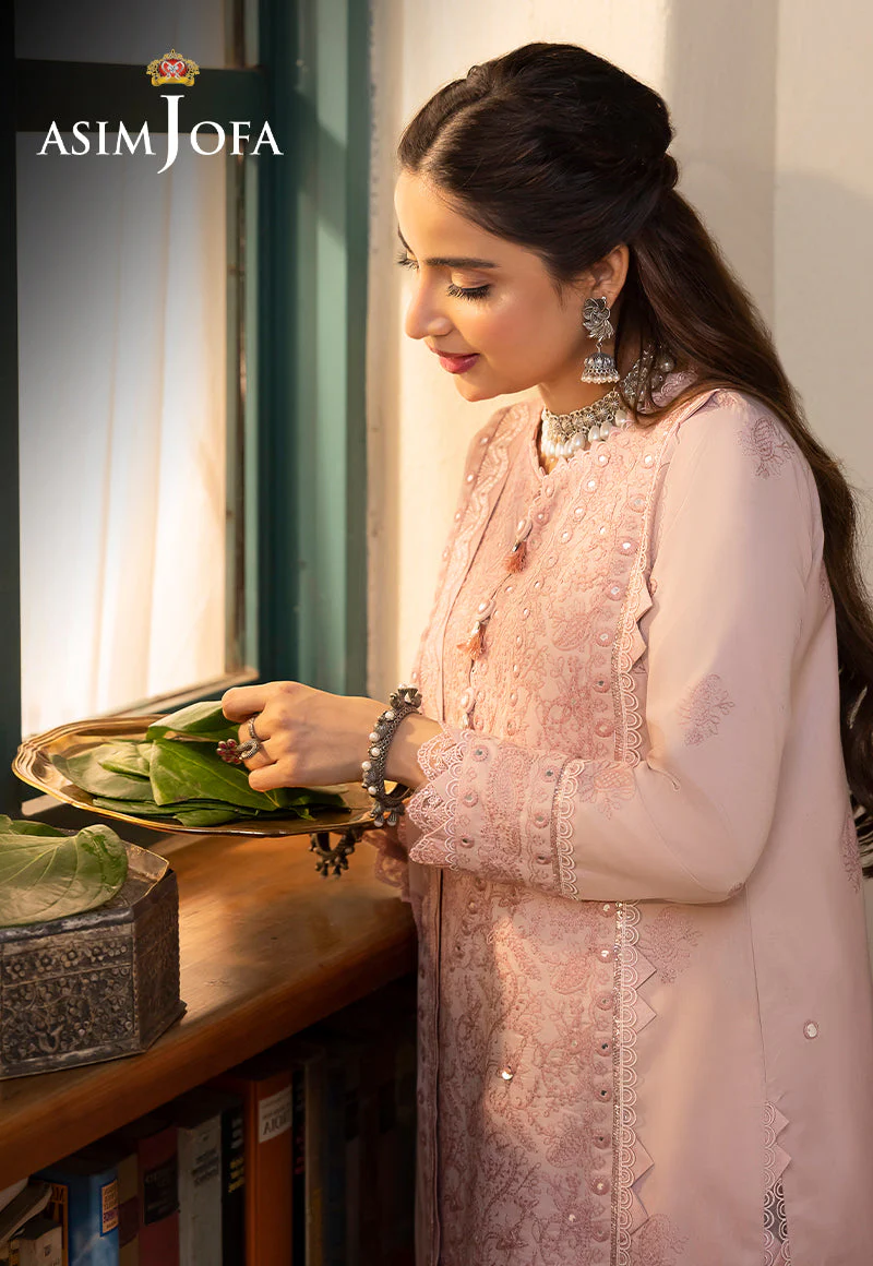 Asim Jofa Shadow Work Lawn Silk Collection – AJSW-07 - Image 4