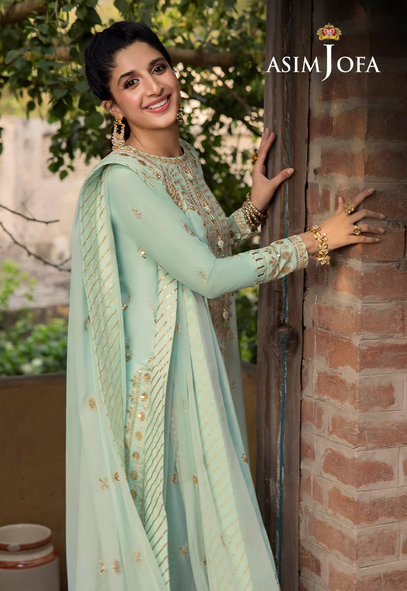 Asim Jofa Shadow Work Lawn Silk Collection – AJSW-11 - Image 4