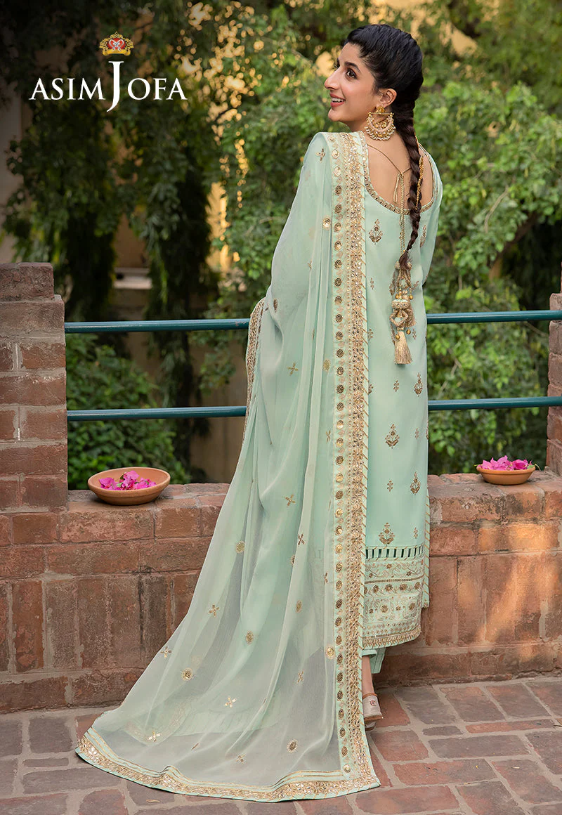 Asim Jofa Shadow Work Lawn Silk Collection – AJSW-11 - Image 9