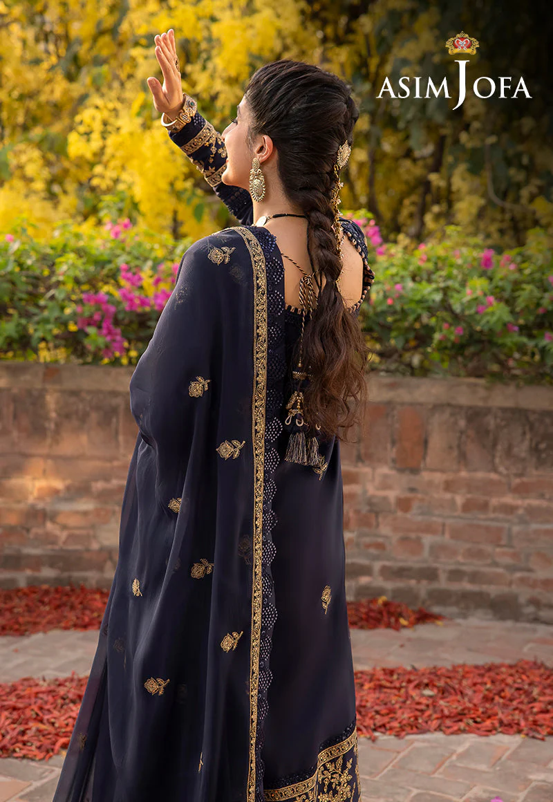 Asim Jofa Shadow Work Lawn Silk Collection – AJSW-15 - Image 11