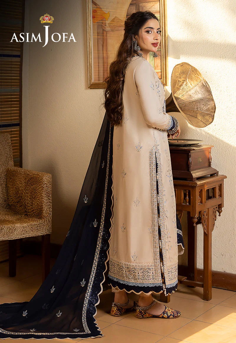 Asim Jofa Shadow Work Lawn Silk Collection – AJSW-17 - Image 4
