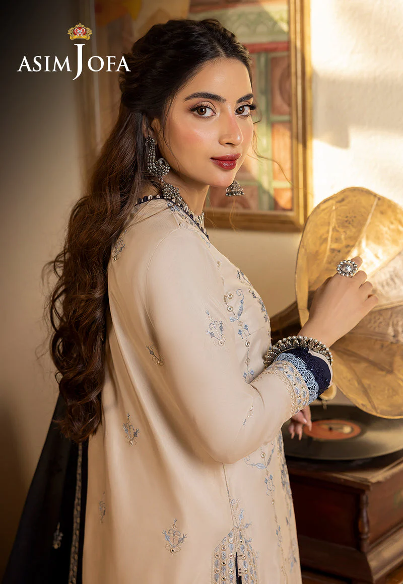 Asim Jofa Shadow Work Lawn Silk Collection – AJSW-17 - Image 9