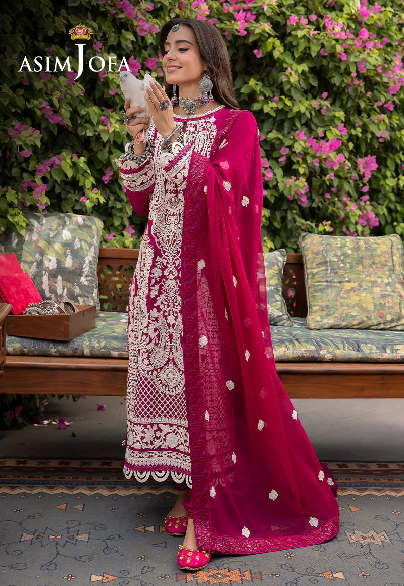 Asim Jofa Shadow Work Lawn Silk Collection – AJSW-18 - Image 6