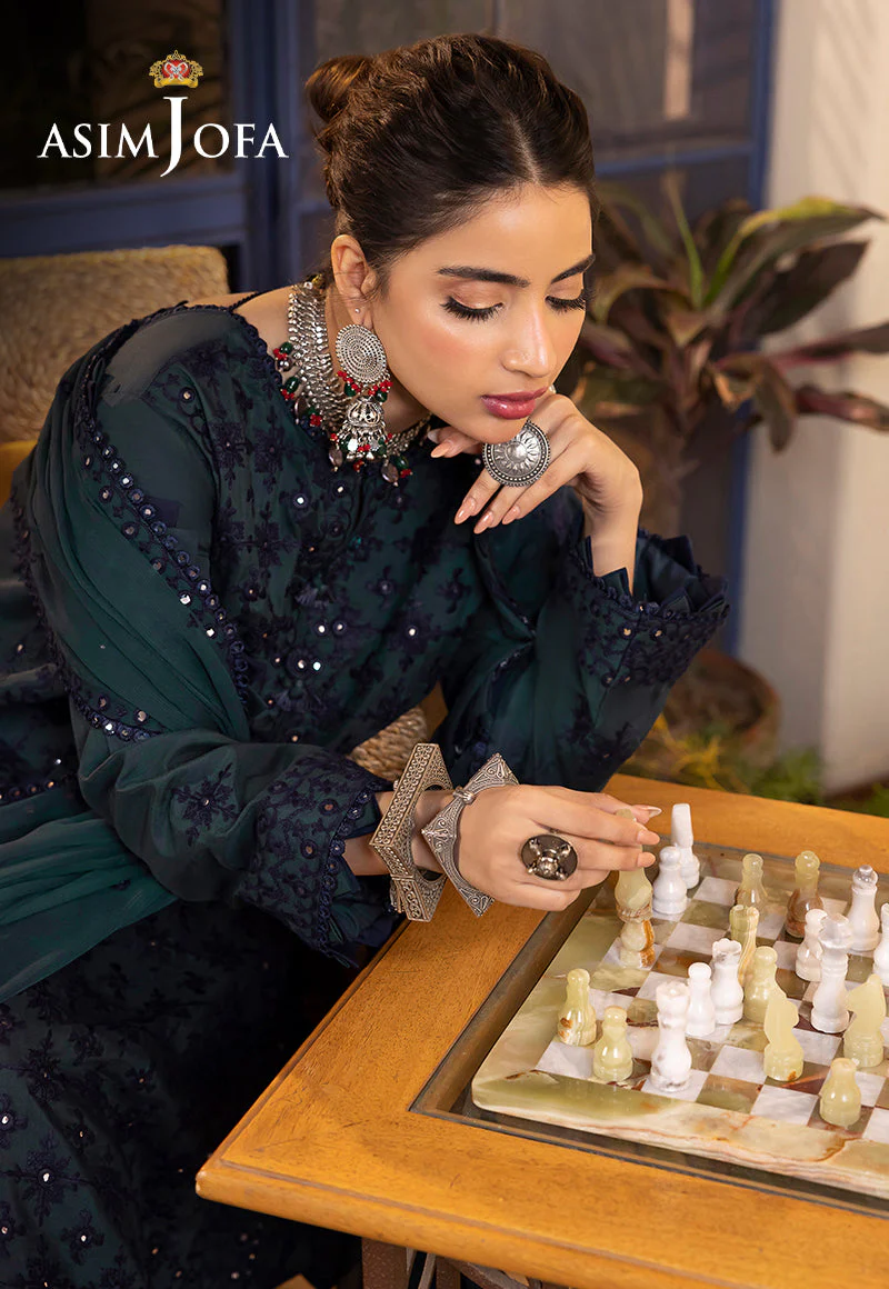 Asim Jofa Shadow Work Lawn Silk Collection – AJSW-24 - Image 6