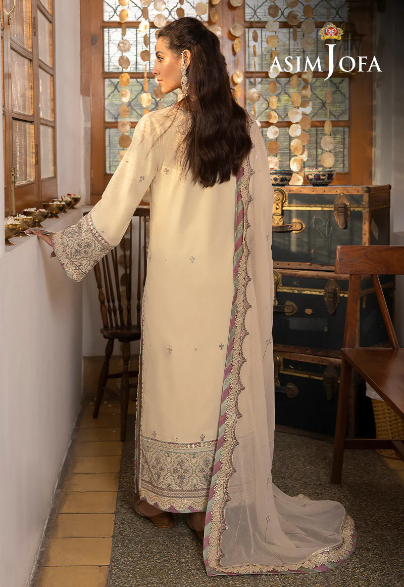 Asim Jofa Shadow Work Lawn Silk Collection – AJSW-26 - Image 3