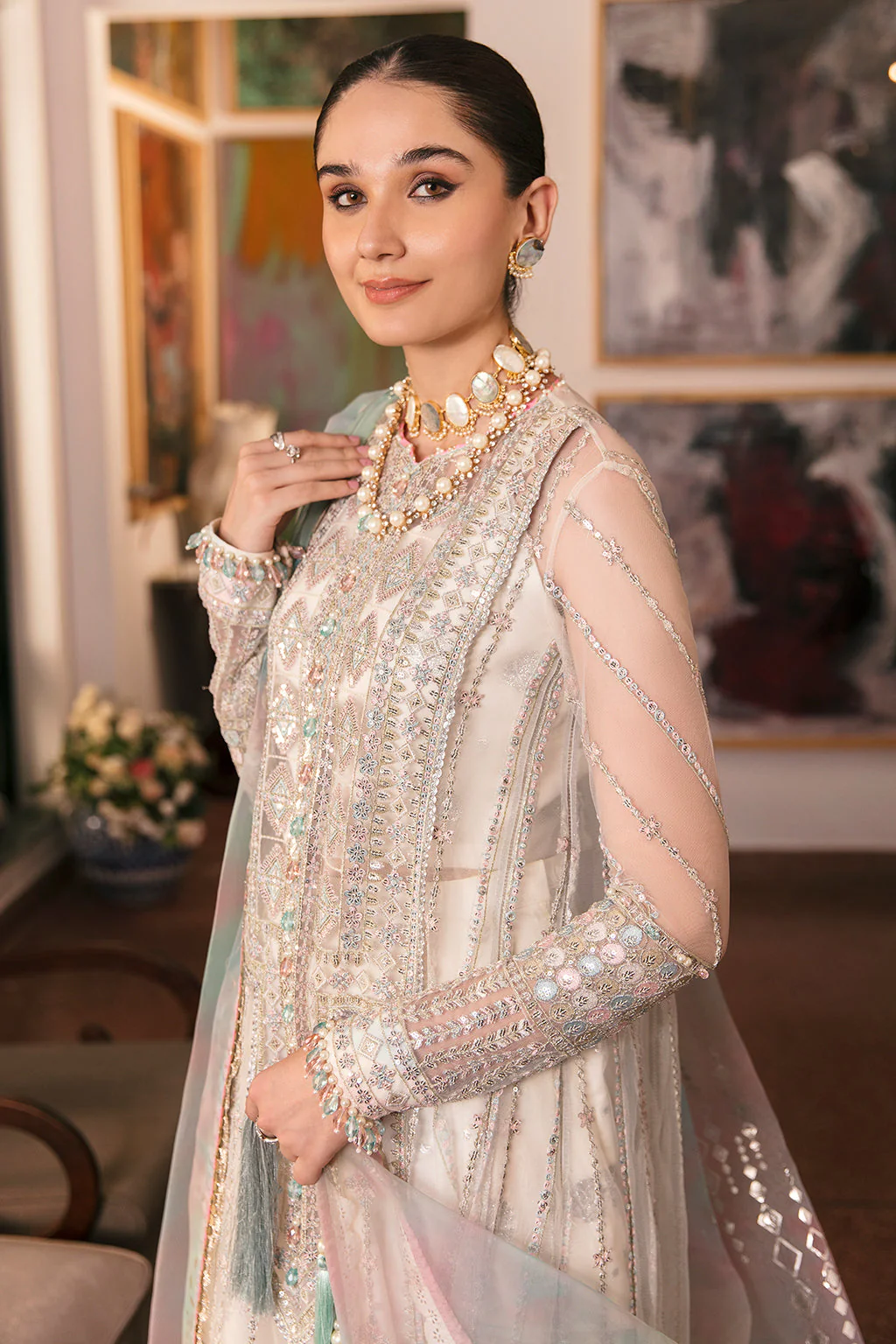 Ayzel by Afrozeh Noroz Luxury Chiffon Collection – Ayina - Image 3