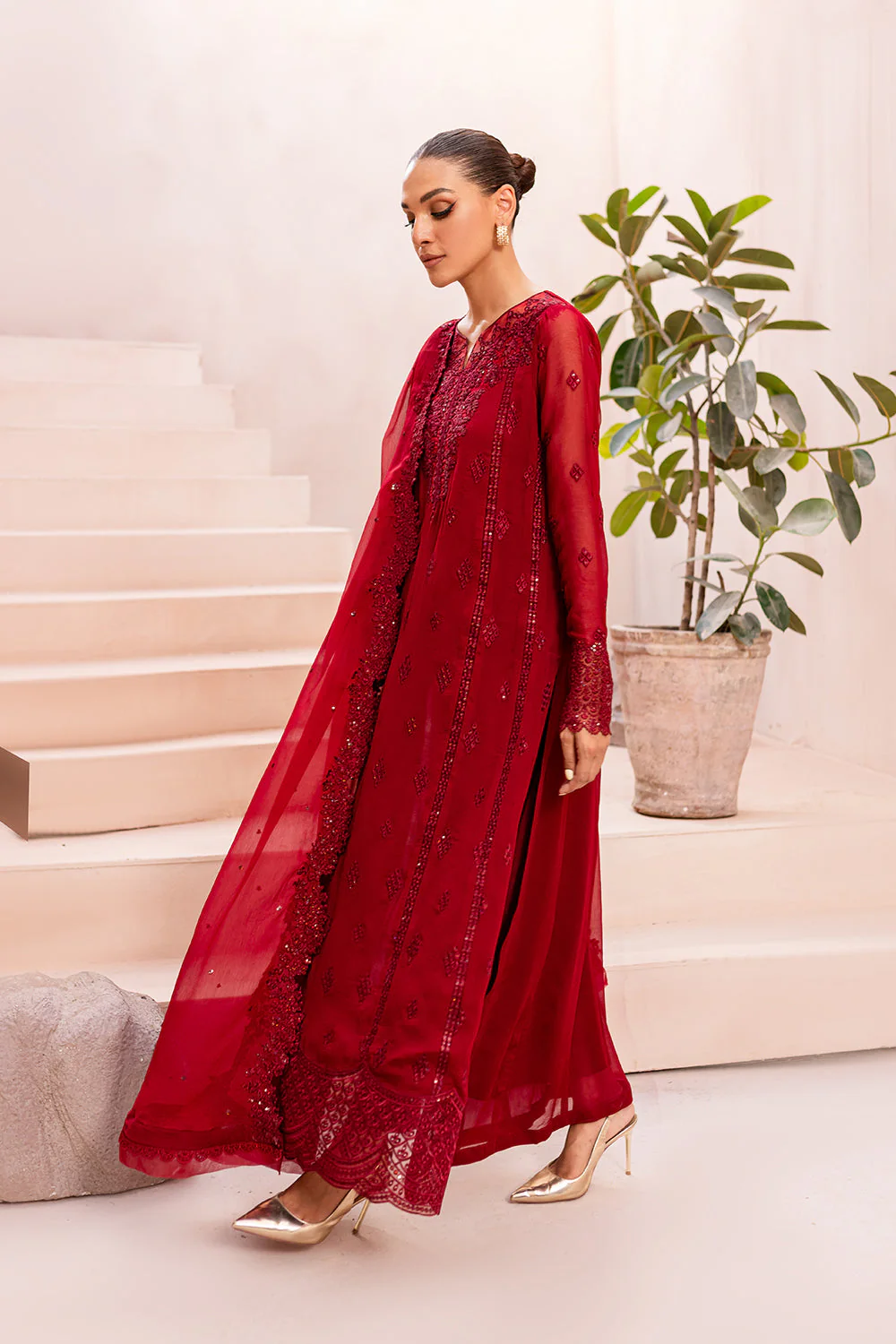 Azure Ensembles Festive Formals Eid Edit– Crimson Glow - Image 10
