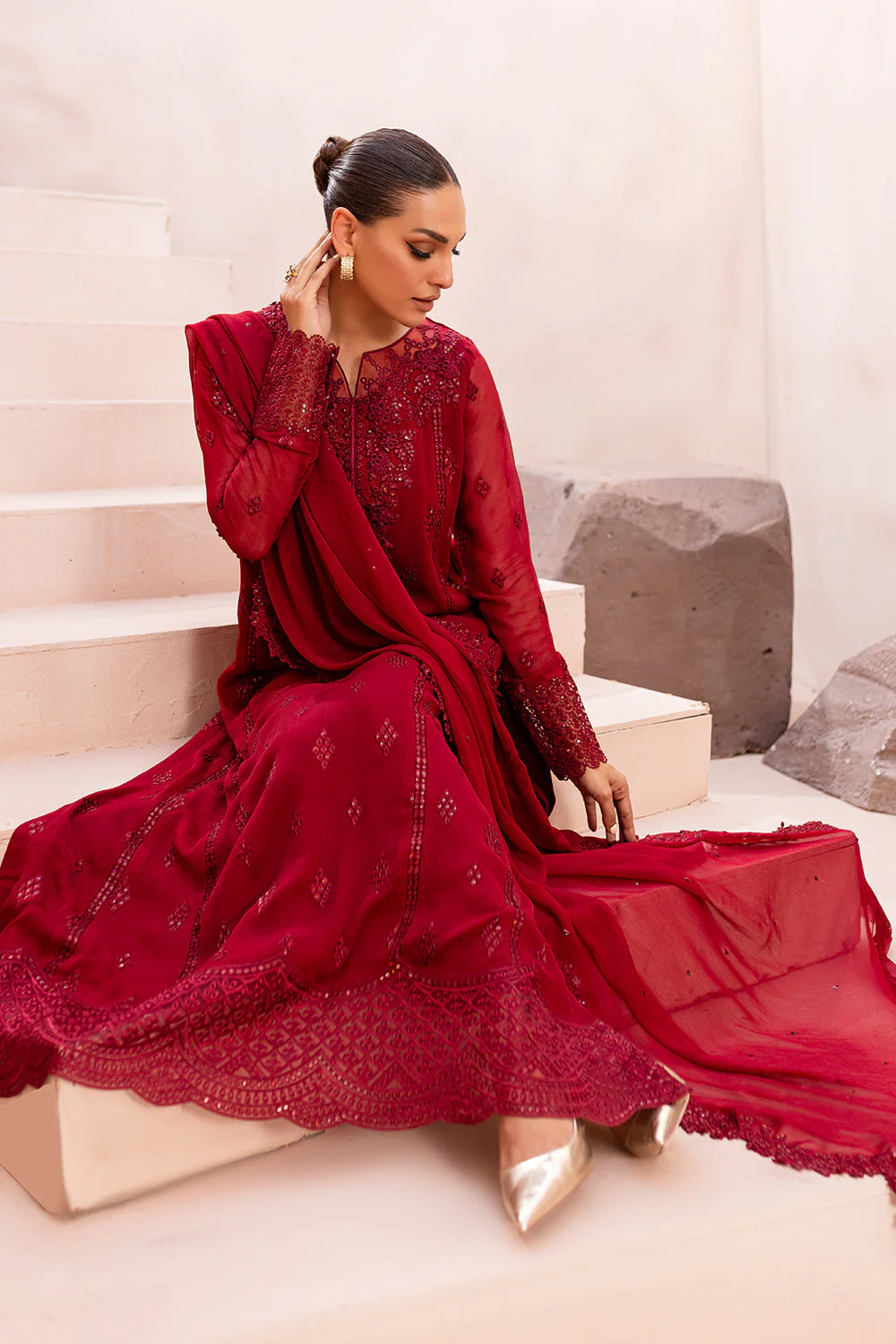 Azure Ensembles Festive Formals Eid Edit– Crimson Glow - Image 6