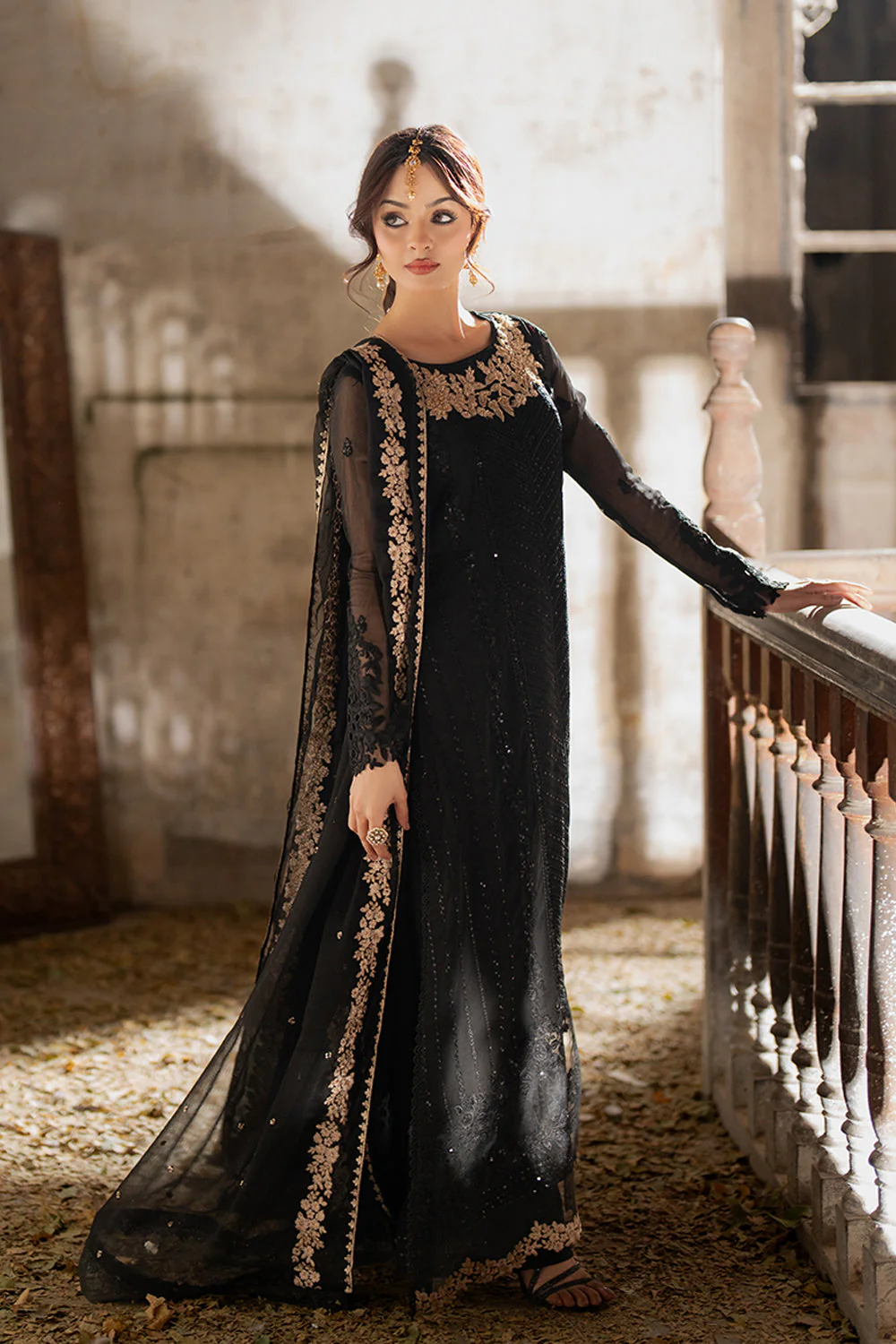 Azure Ensembles Luxury Chiffon Formals – Midnight Veil - Image 2