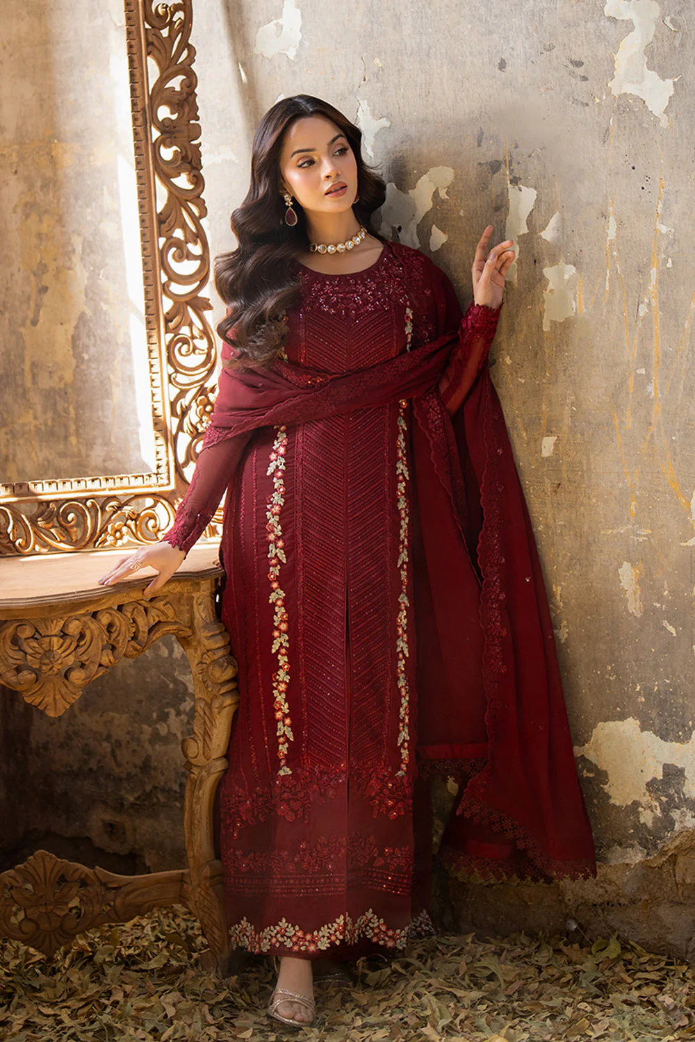 Azure Ensembles Luxury Chiffon Formals – Red Mist - Image 2