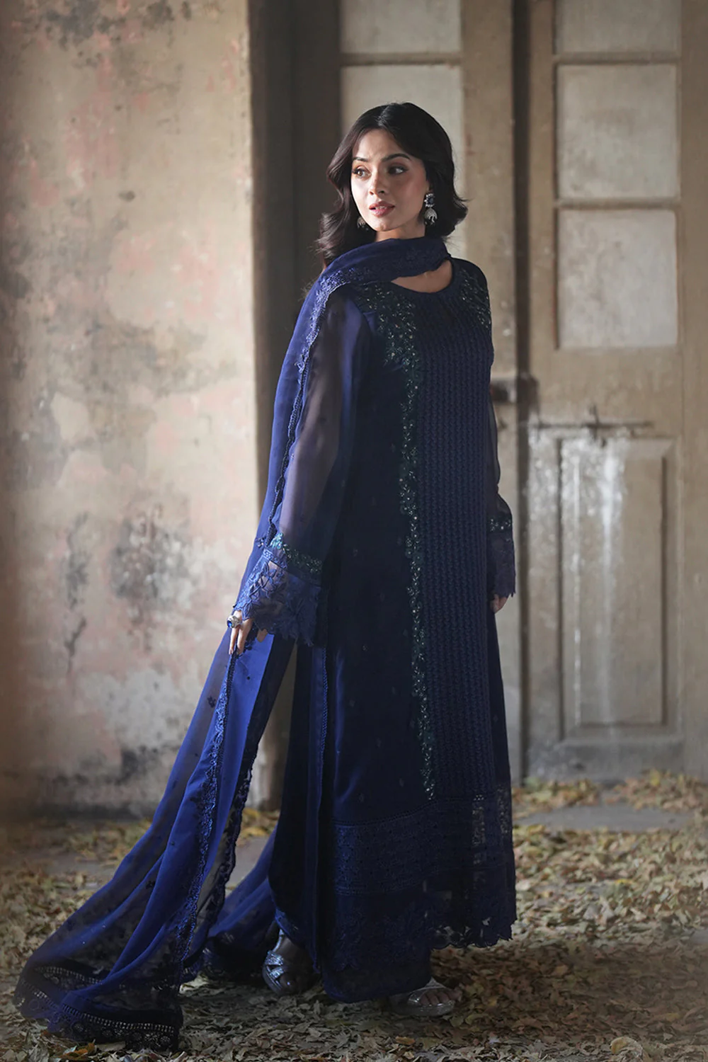 Azure Ensembles Luxury Chiffon Formals – Serene Sapphire - Image 7