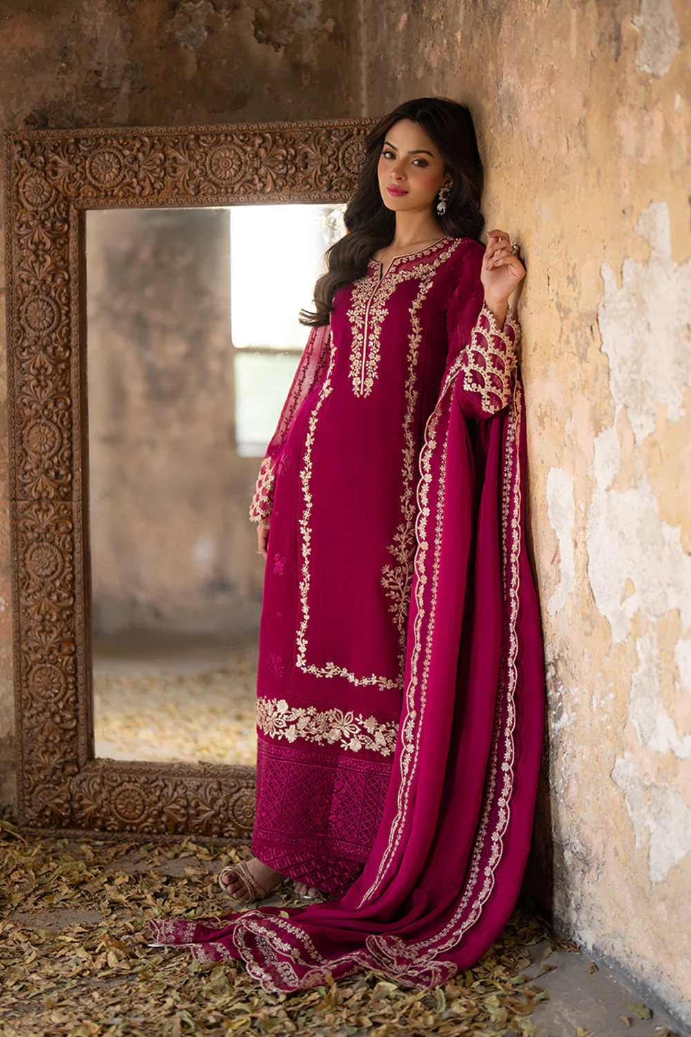 Azure Ensembles Luxury Chiffon Formals – Vibrant Blaze - Image 6