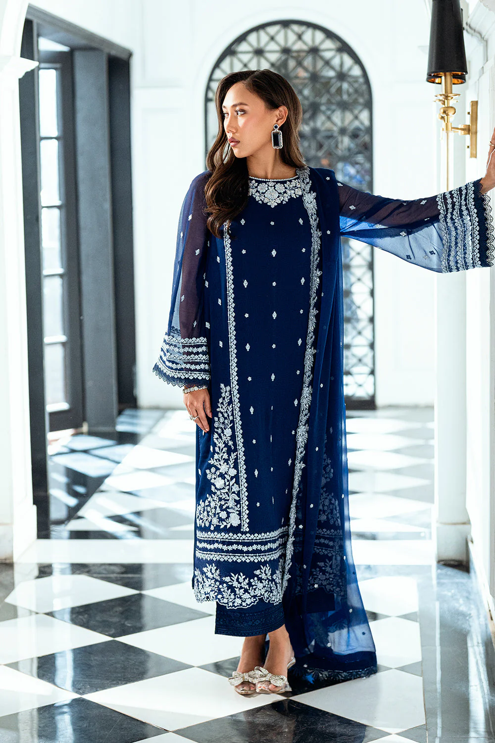 Azure Ensembles Luxury Eid Chiffon Formals – Moon Light - Image 5
