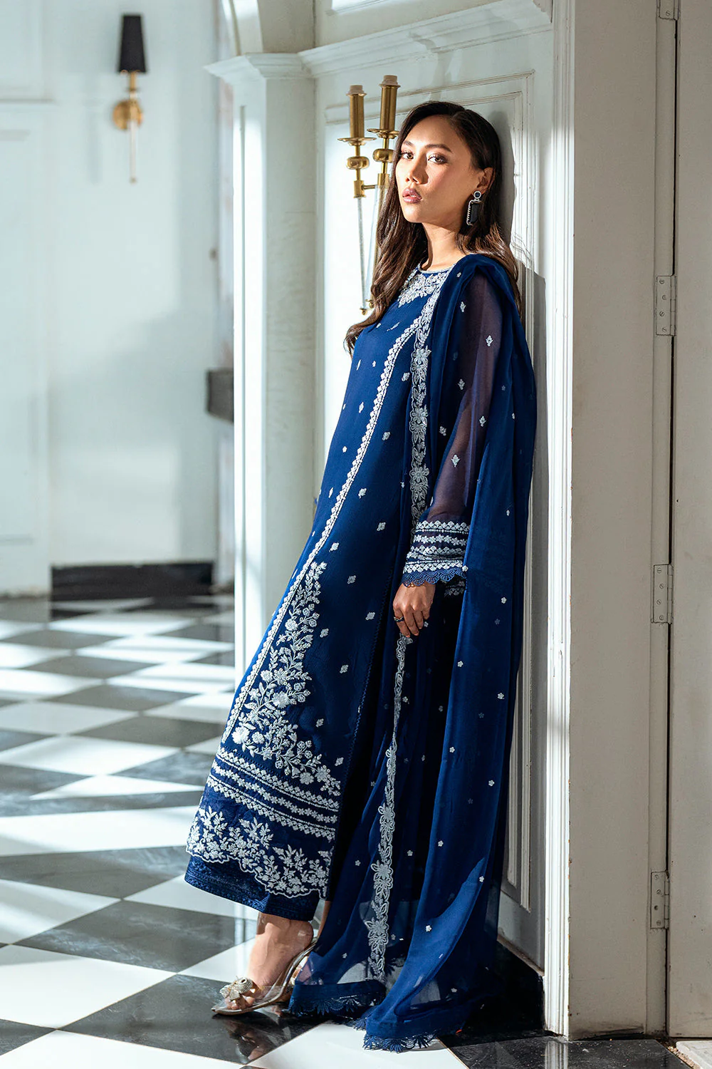 Azure Ensembles Luxury Eid Chiffon Formals – Moon Light - Image 6