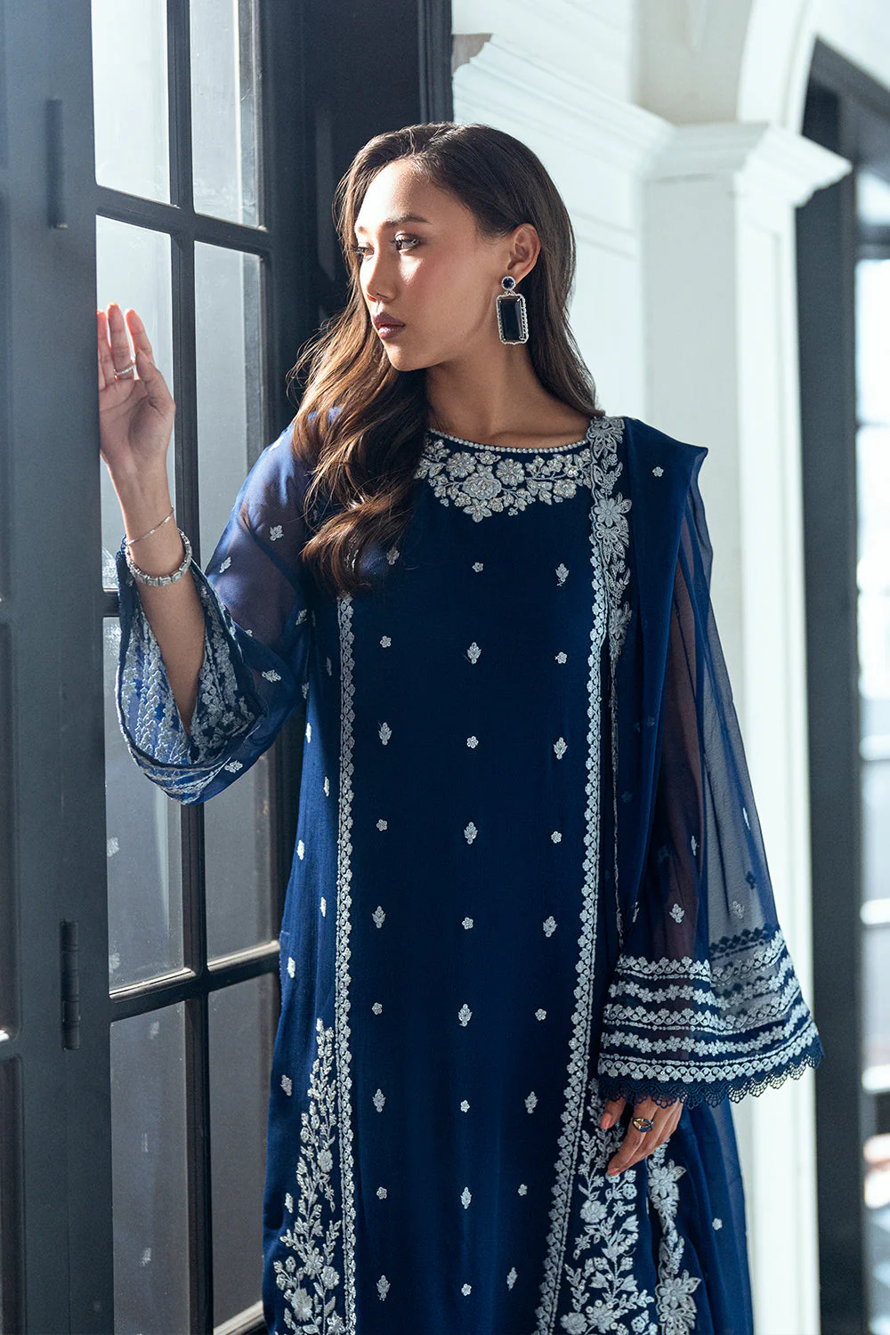 Azure Ensembles Luxury Eid Chiffon Formals – Moon Light - Image 7
