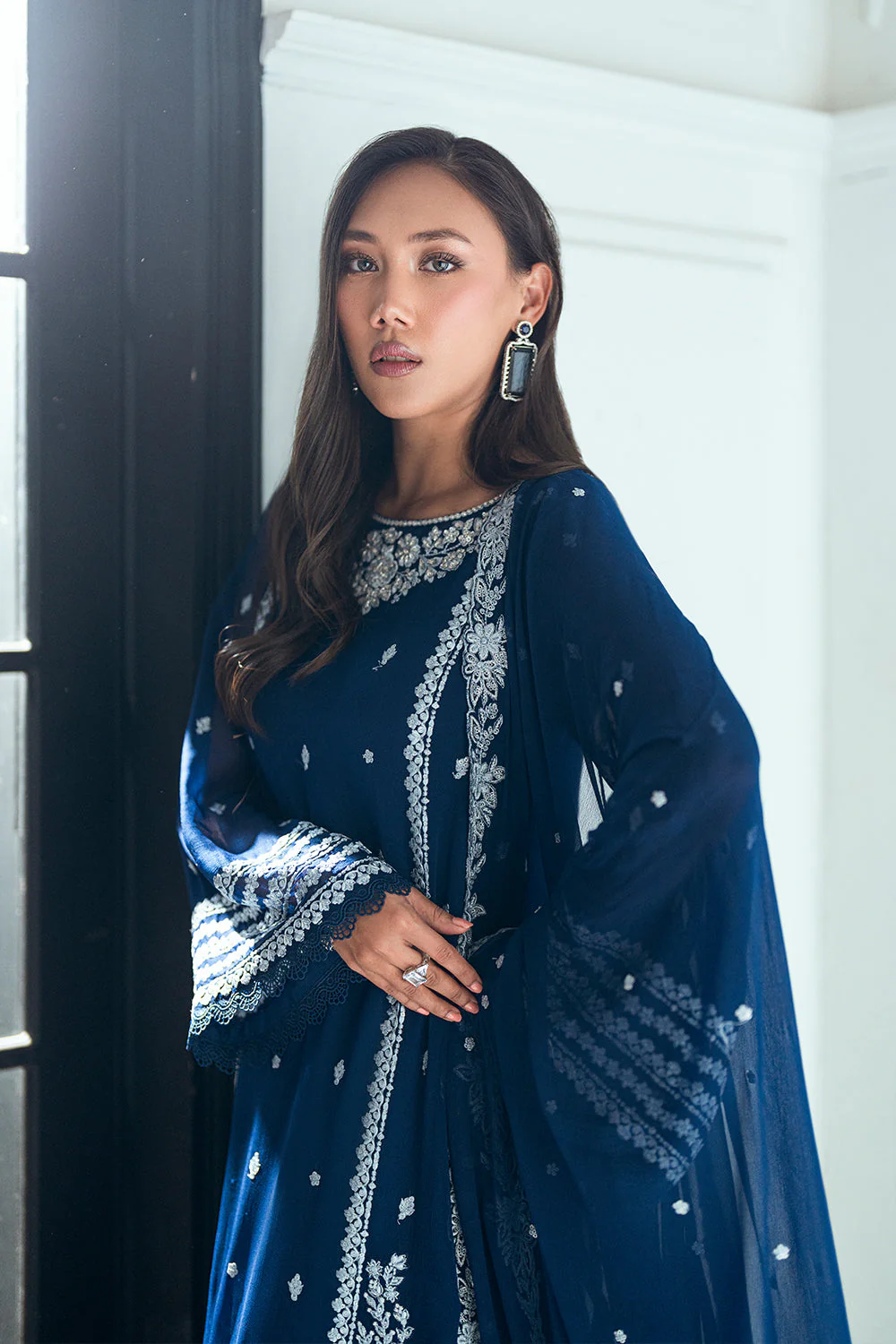 Azure Ensembles Luxury Eid Chiffon Formals – Moon Light - Image 8