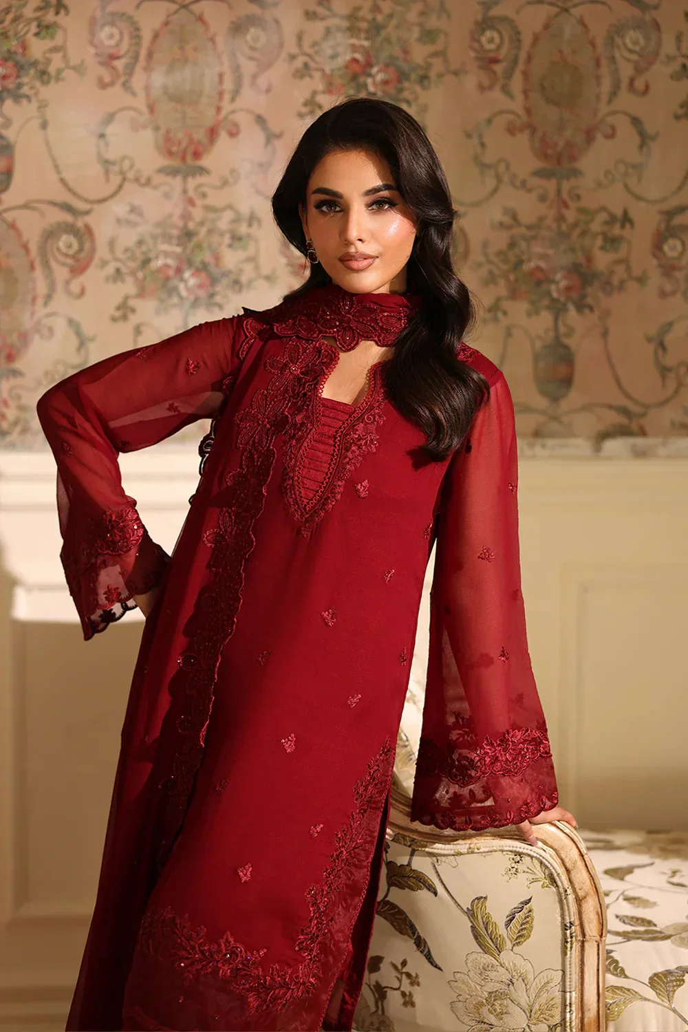 Azure Ensembles Luxury Festive Formals – Cherry Veil - Image 8