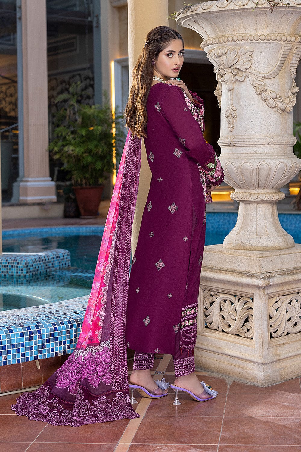 Azure Festive Luxury Lawn Collection 2022 – Imperial Ornate - Image 7