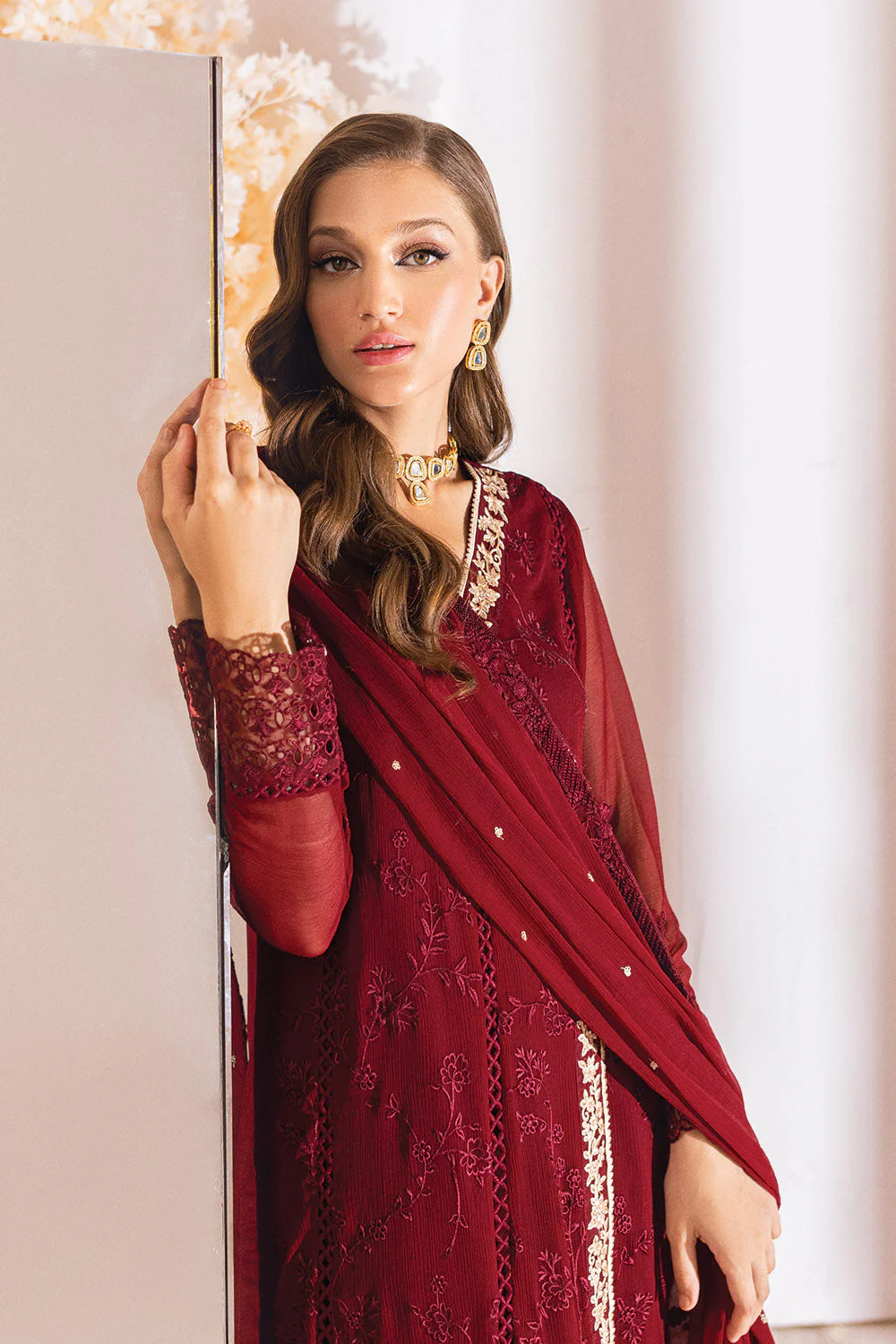 Azure Luxe Eid Embroidered Formal Collection – Tempting Berry - Image 2