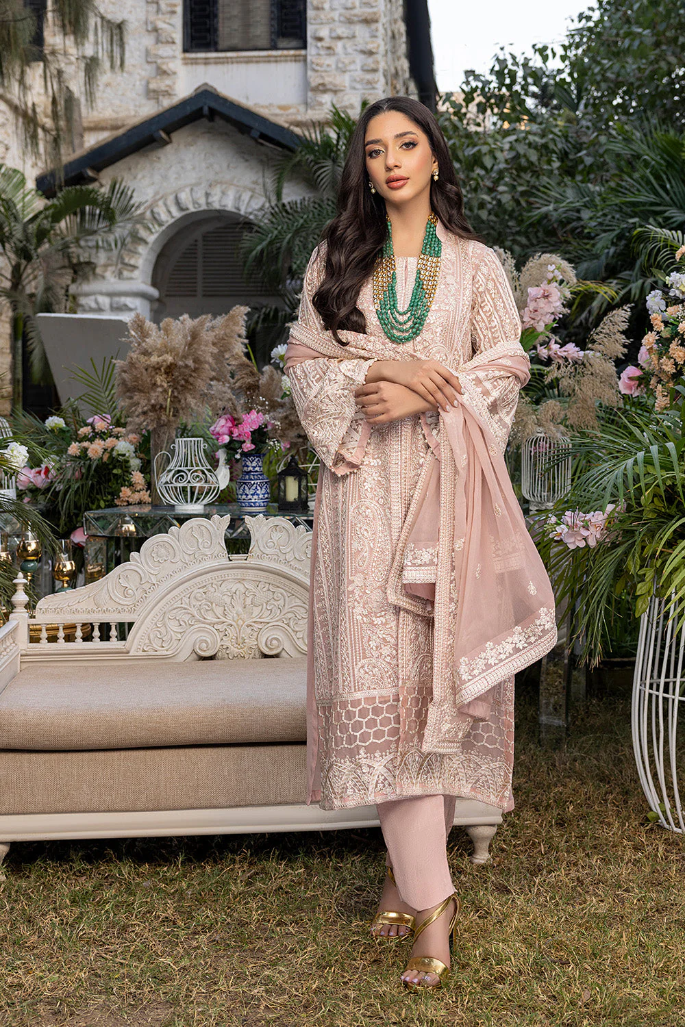 Azure Luxe Embroidered Festive Formal Collection – Divine Muse - Image 4