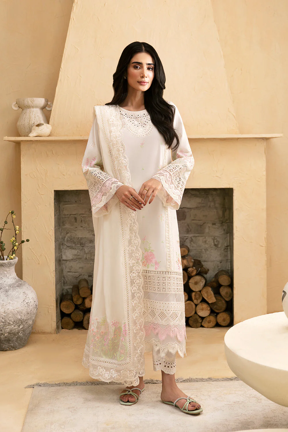 Azure Luxe Premium Cambric Cotton Collection – Blissful Snow - Image 3