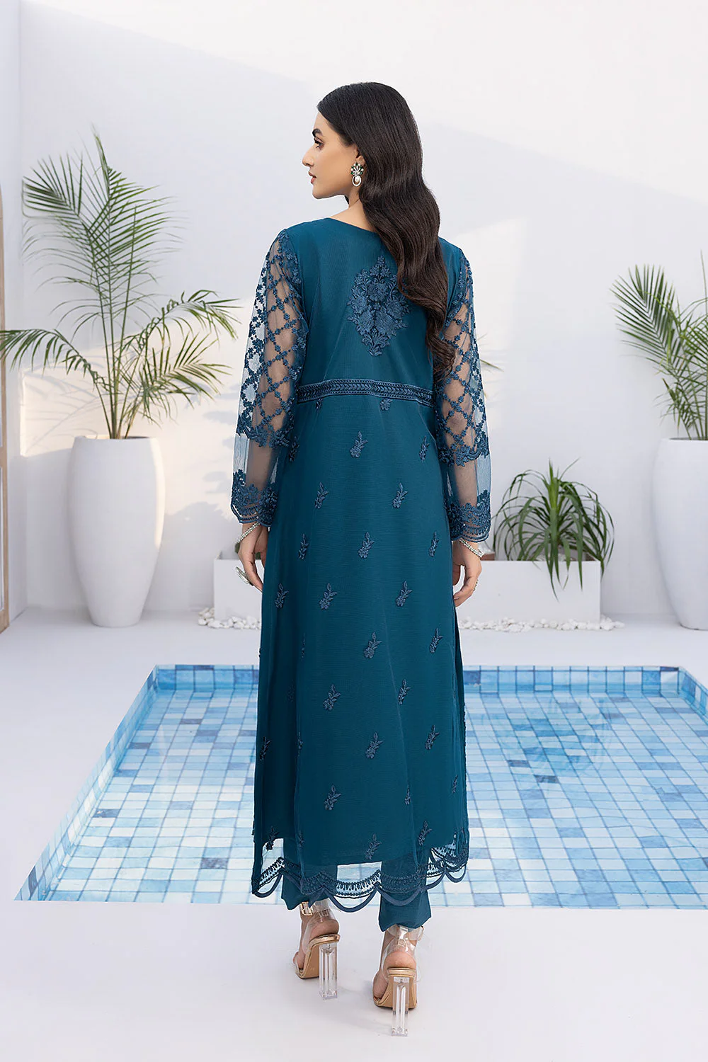 Azure Luxury Embroidered Formal Shirts – Sea Star - Image 5