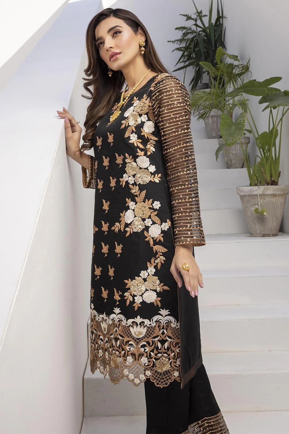 Azure Luxury Formal Kurtis 2021 – Blossoms - Image 4