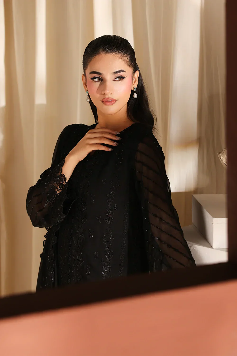 Azure Luxury Lawn – Black Pearl - Image 6