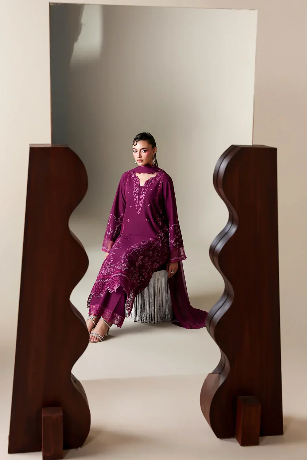 Azure Luxury Lawn – Grovy Garnet - Image 7