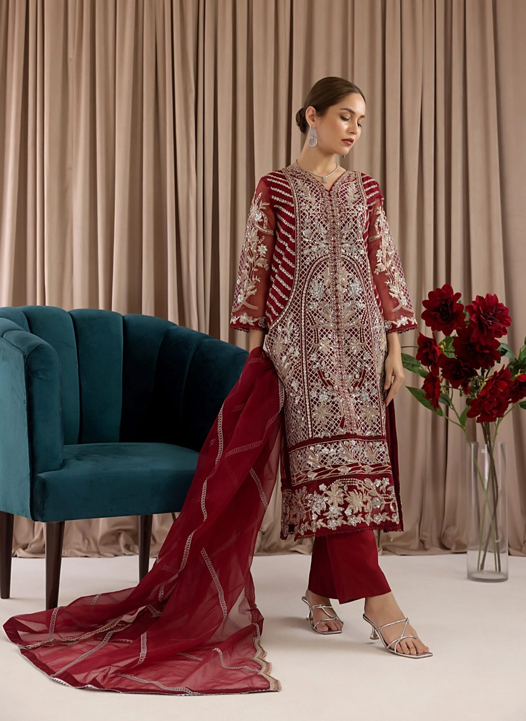 Bahaar Formal Stitched/Pret Embroidered Collection – BFS-7 - Image 2