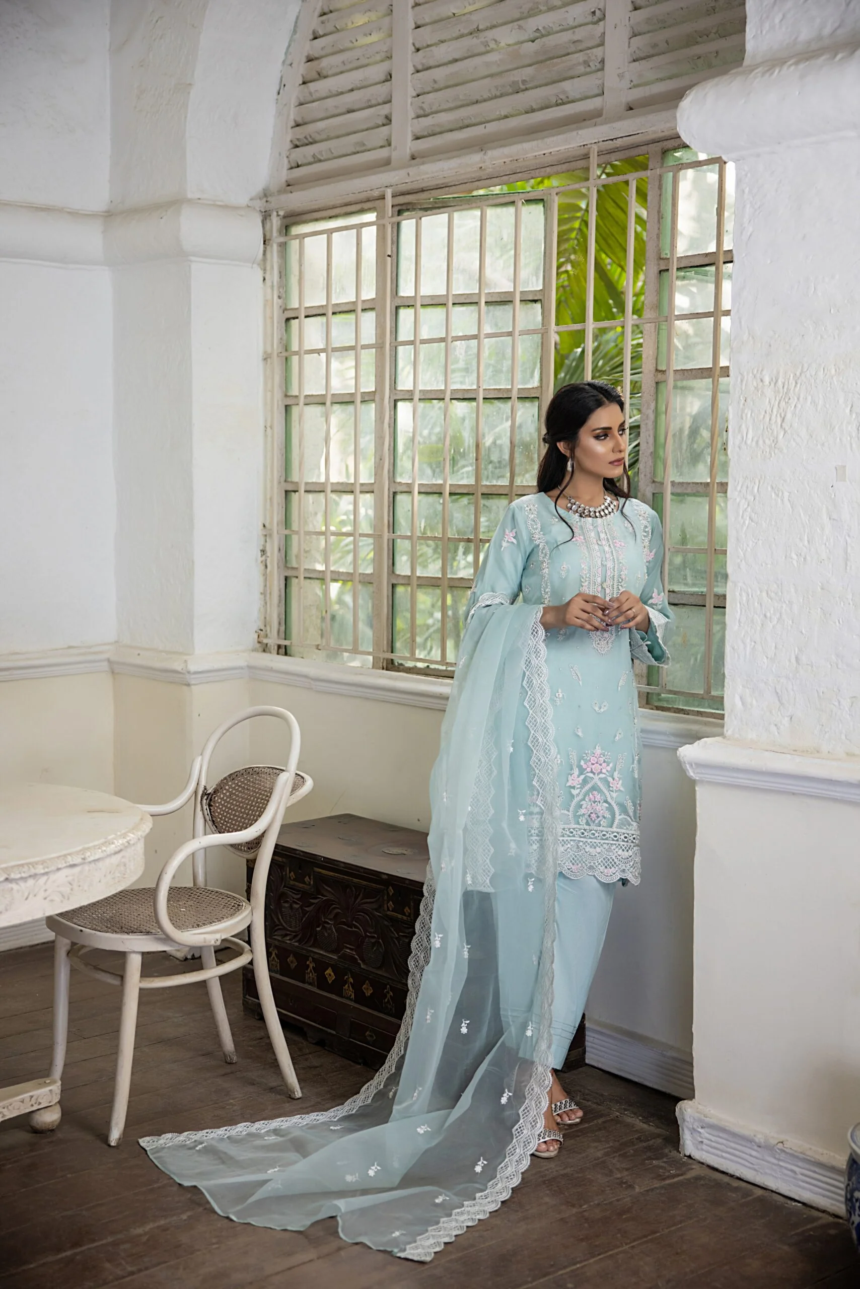 Bahaar Organza Stitched/Pret Semi Formal Collection – BSF-4 - Image 3