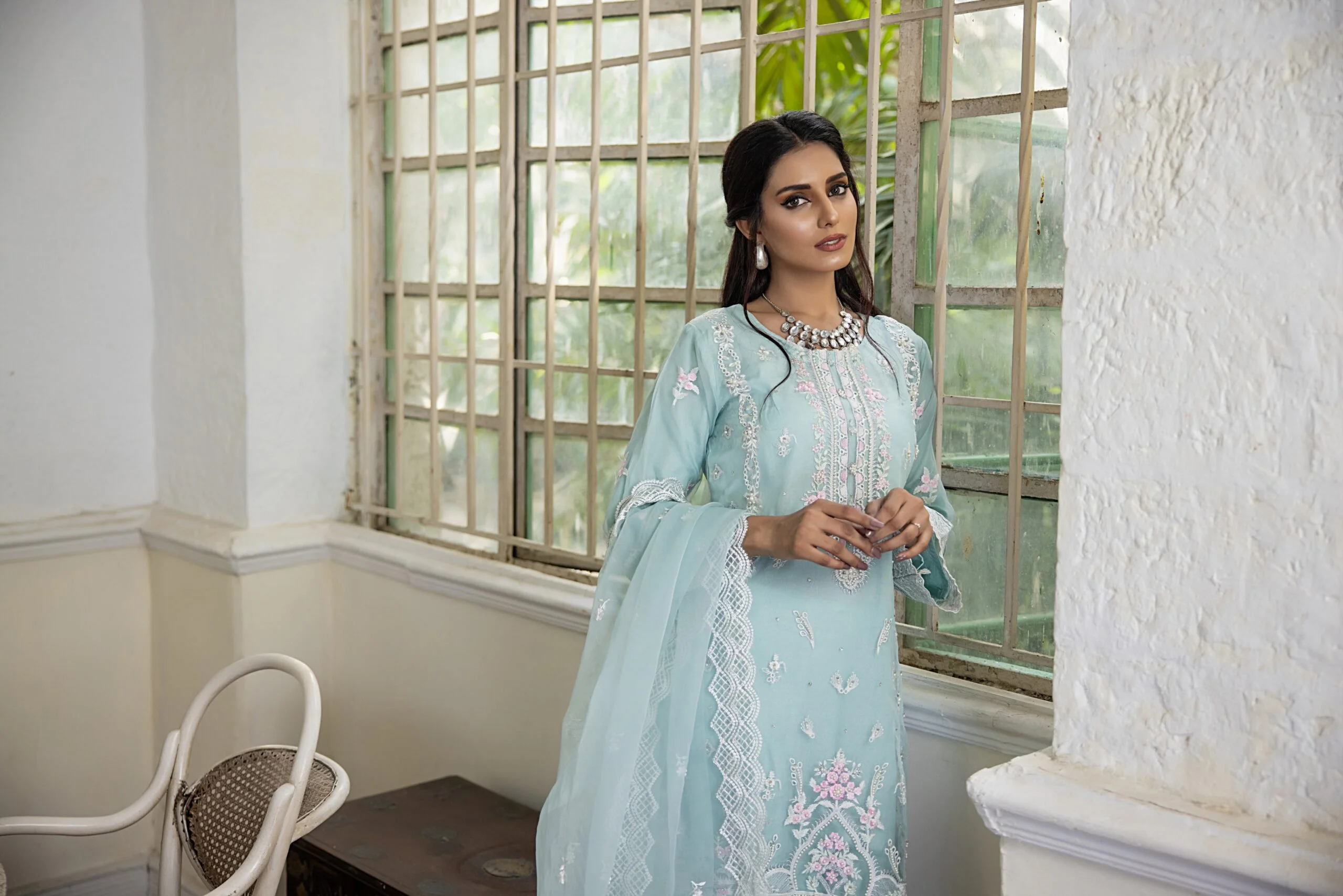 Bahaar Organza Stitched/Pret Semi Formal Collection – BSF-4 - Image 6