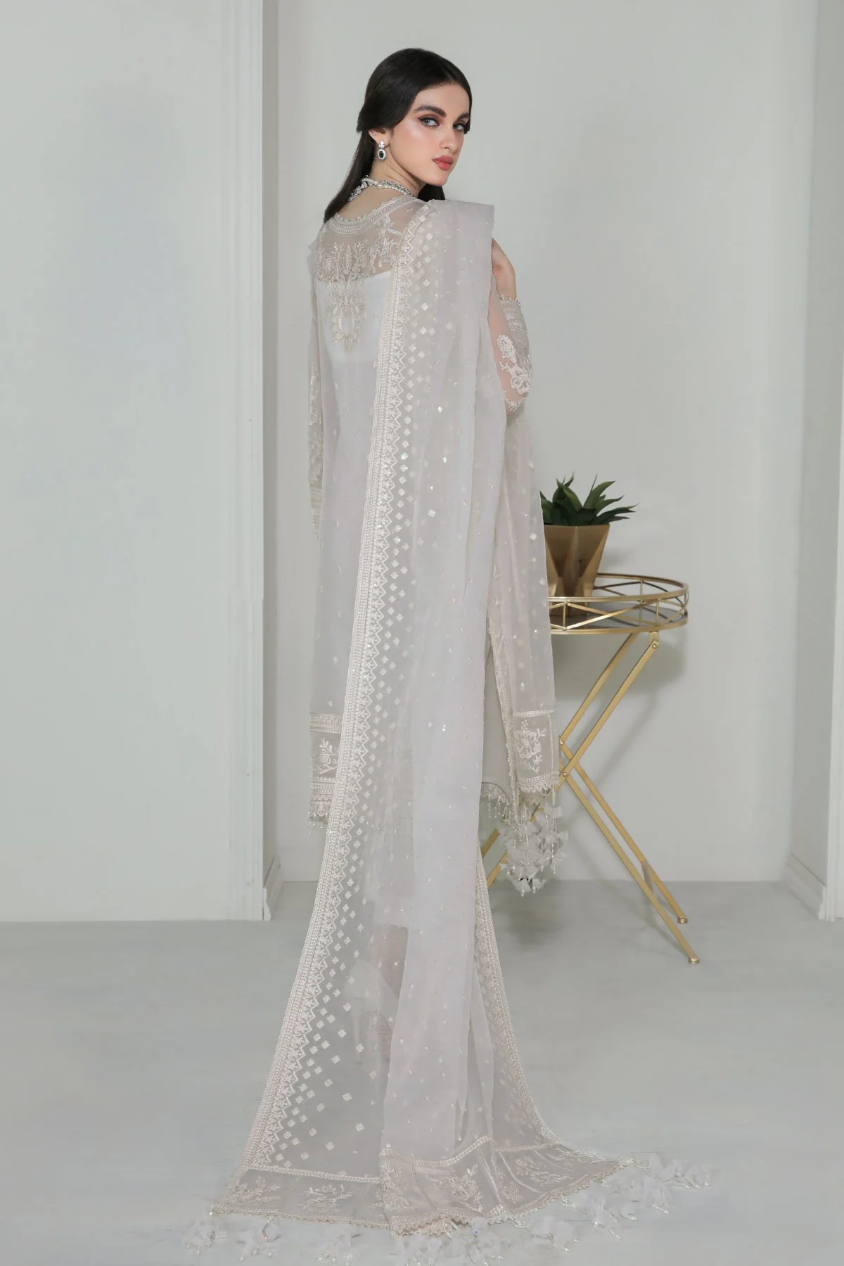 Baroque Chantelle Formal Collection – Embroidered Organza UF D-186 - Image 4