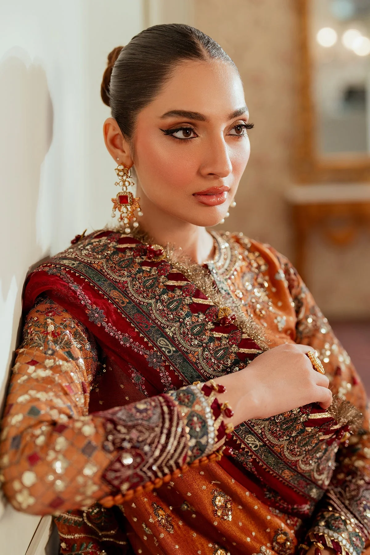Baroque Chantelle Luxury Wedding Formals – Embroidered Net CH13-01 - Image 24