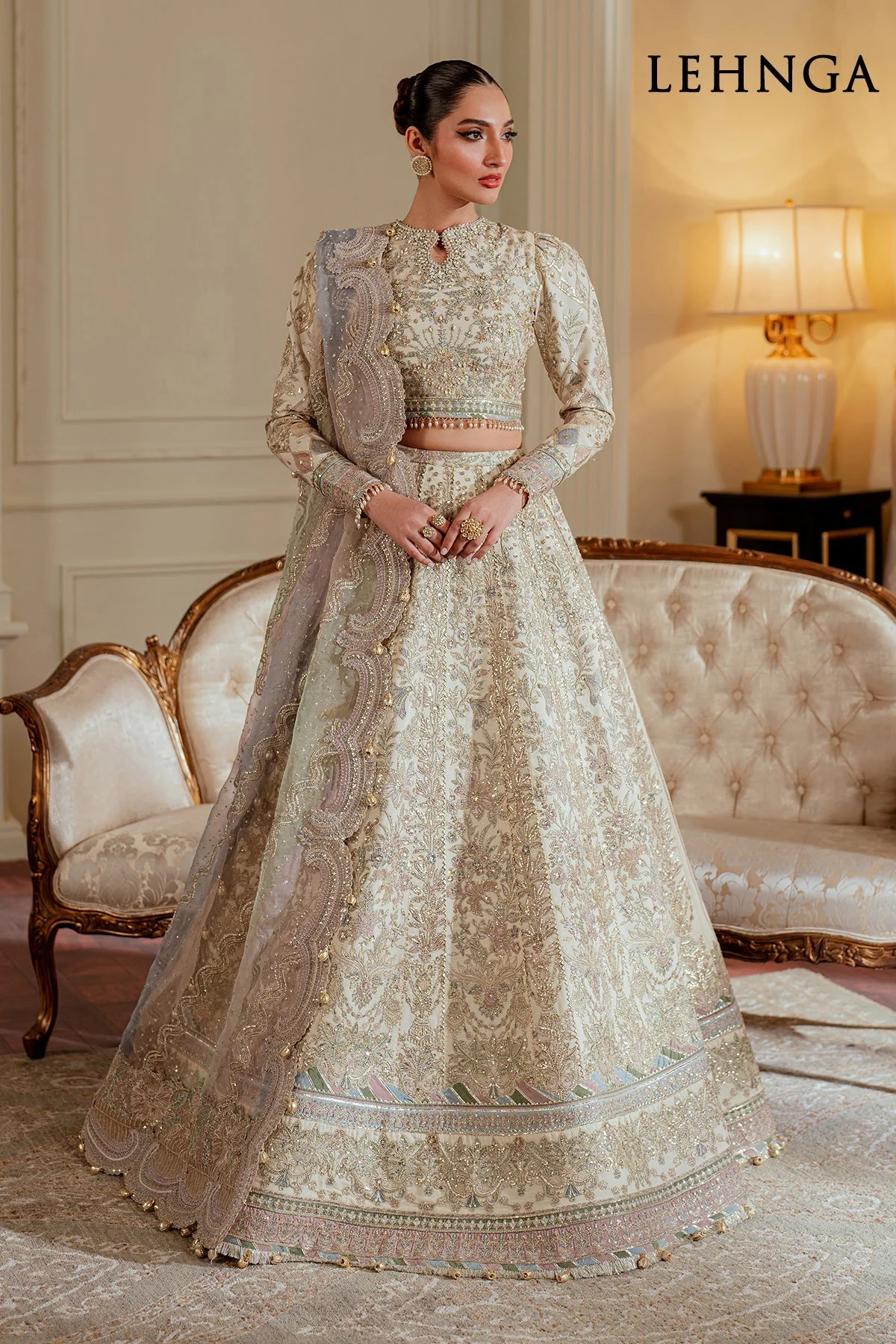 Baroque Chantelle Luxury Wedding Formals – Embroidered Net CH13-06 - Image 5