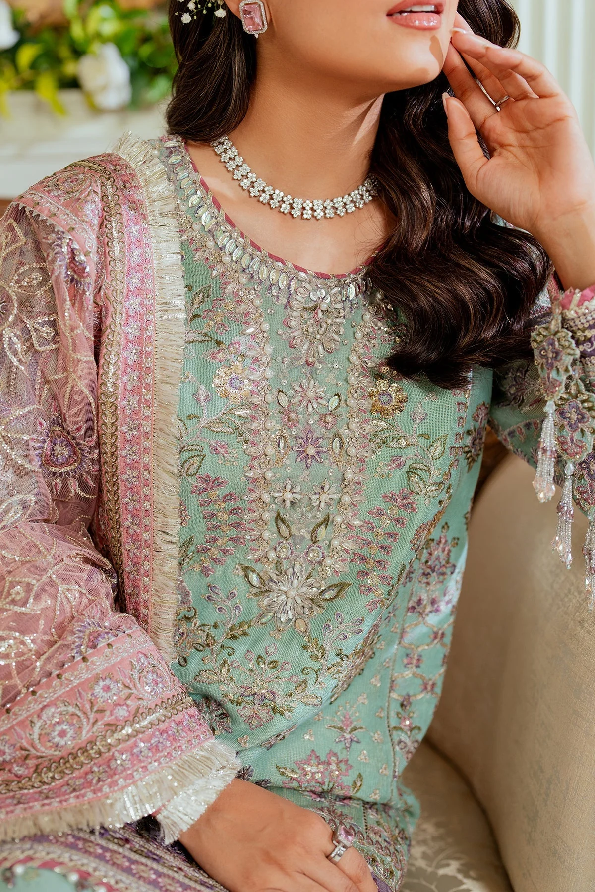 Baroque Chantelle Luxury Wedding Formals – Embroidered Net CH13-08 - Image 20