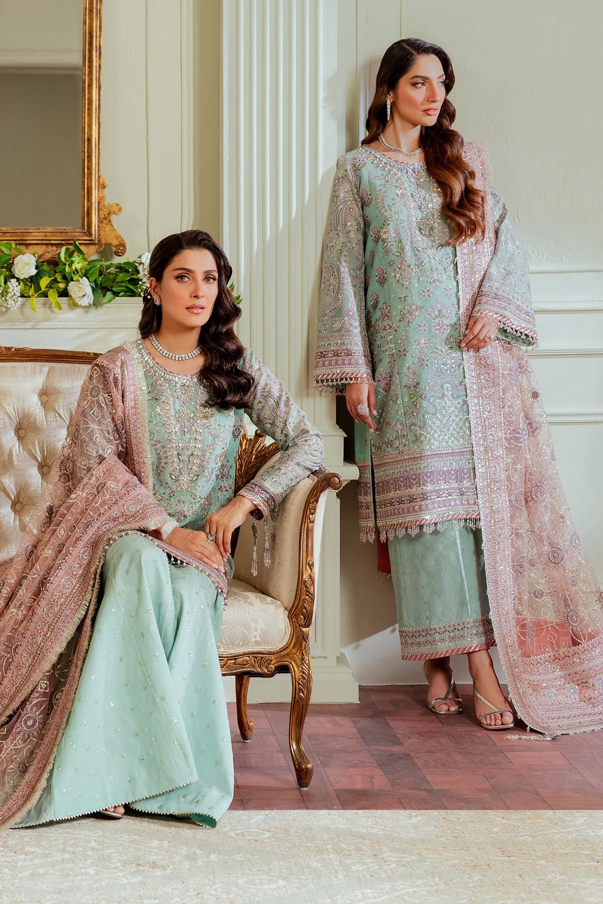 Baroque Chantelle Luxury Wedding Formals – Embroidered Net CH13-08 - Image 3