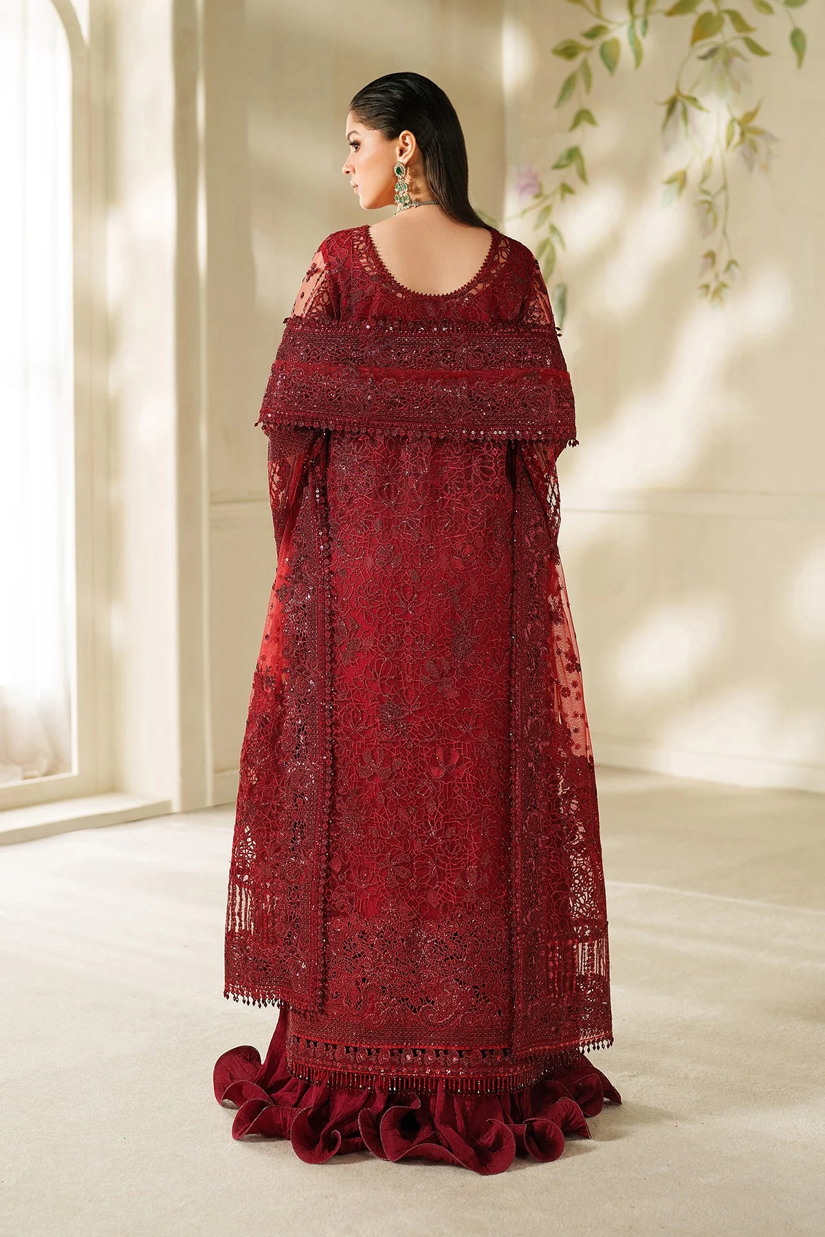 Baroque Chantelle Luxury Wedding Formals – Embroidered Net CH14-01 - Image 9