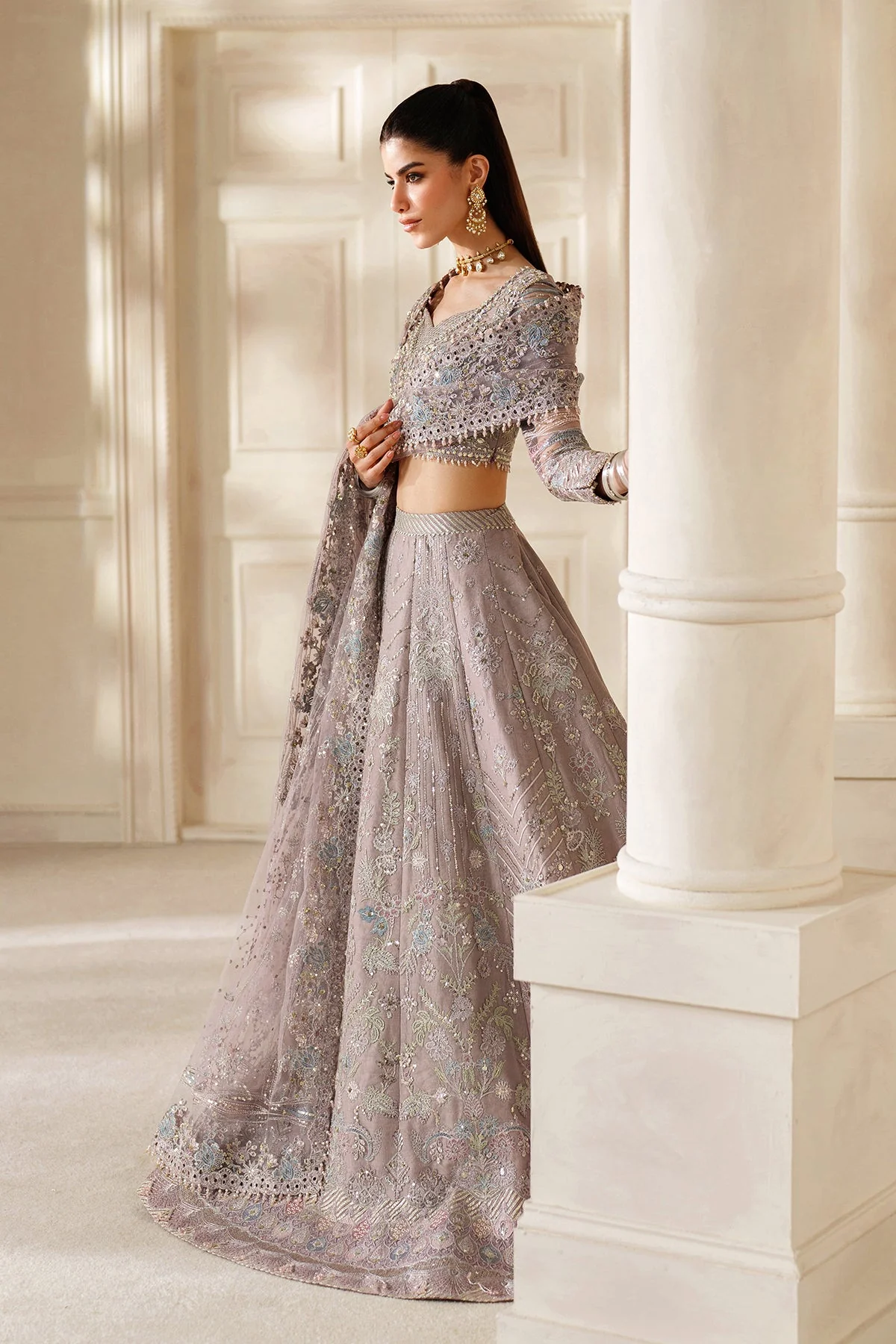 Baroque Chantelle Luxury Wedding Formals – Embroidered Net CH14-04 - Image 18