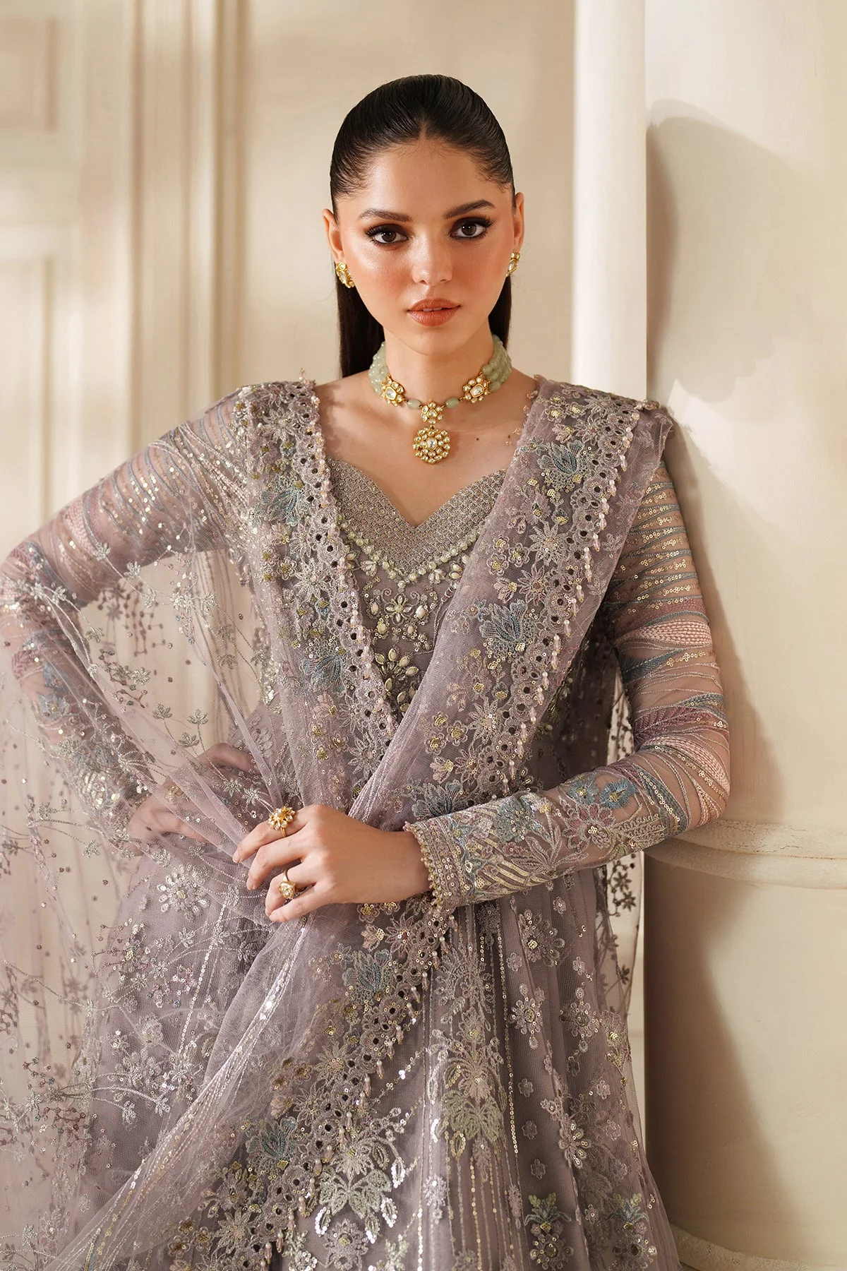 Baroque Chantelle Luxury Wedding Formals – Embroidered Net CH14-04 - Image 2