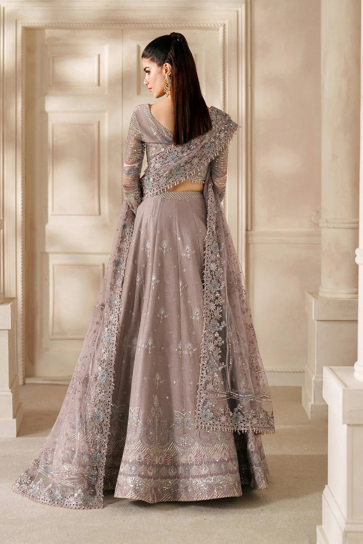 Baroque Chantelle Luxury Wedding Formals – Embroidered Net CH14-04 - Image 7