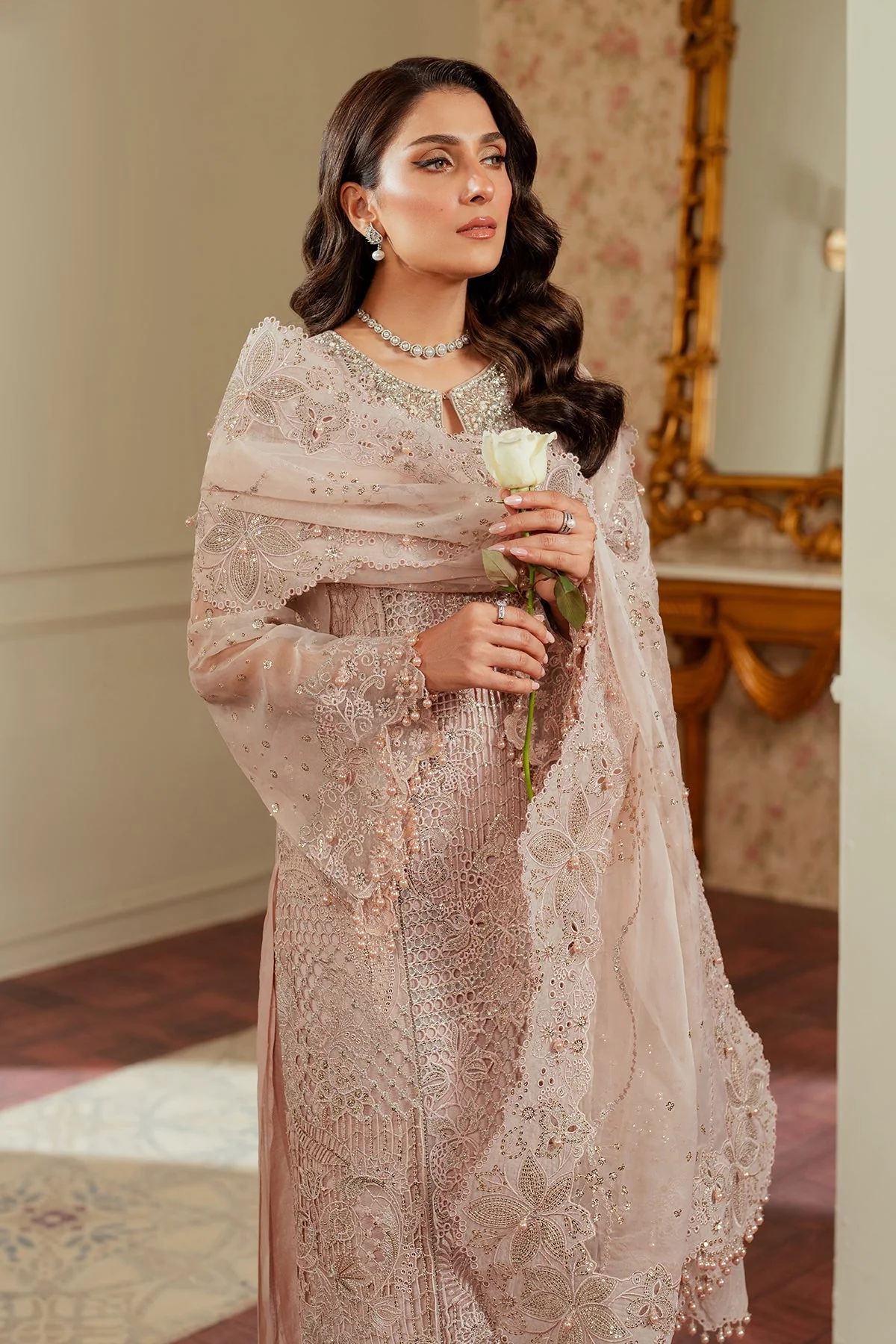 Baroque Chantelle Luxury Wedding Formals – Embroidered Organza CH13-04 - Image 10