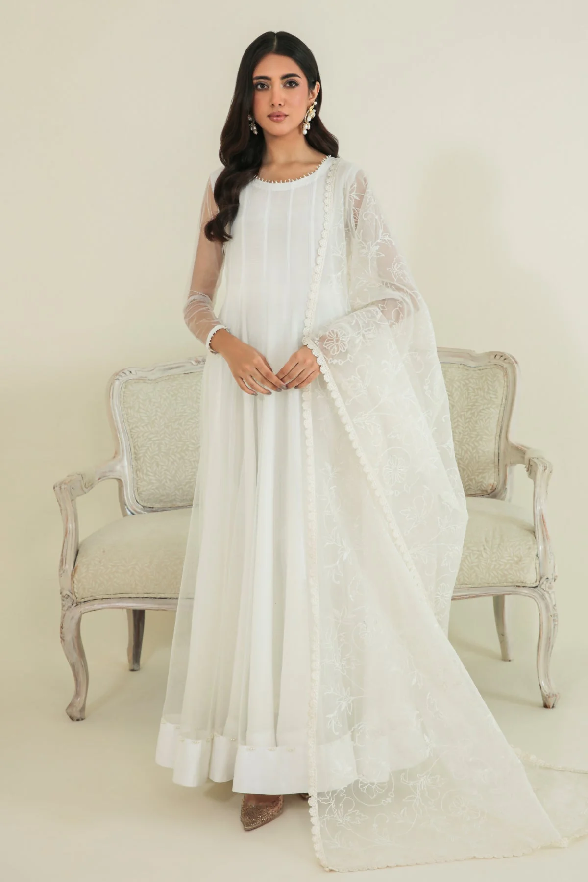 Baroque Embroidered Organza Dupatta-35