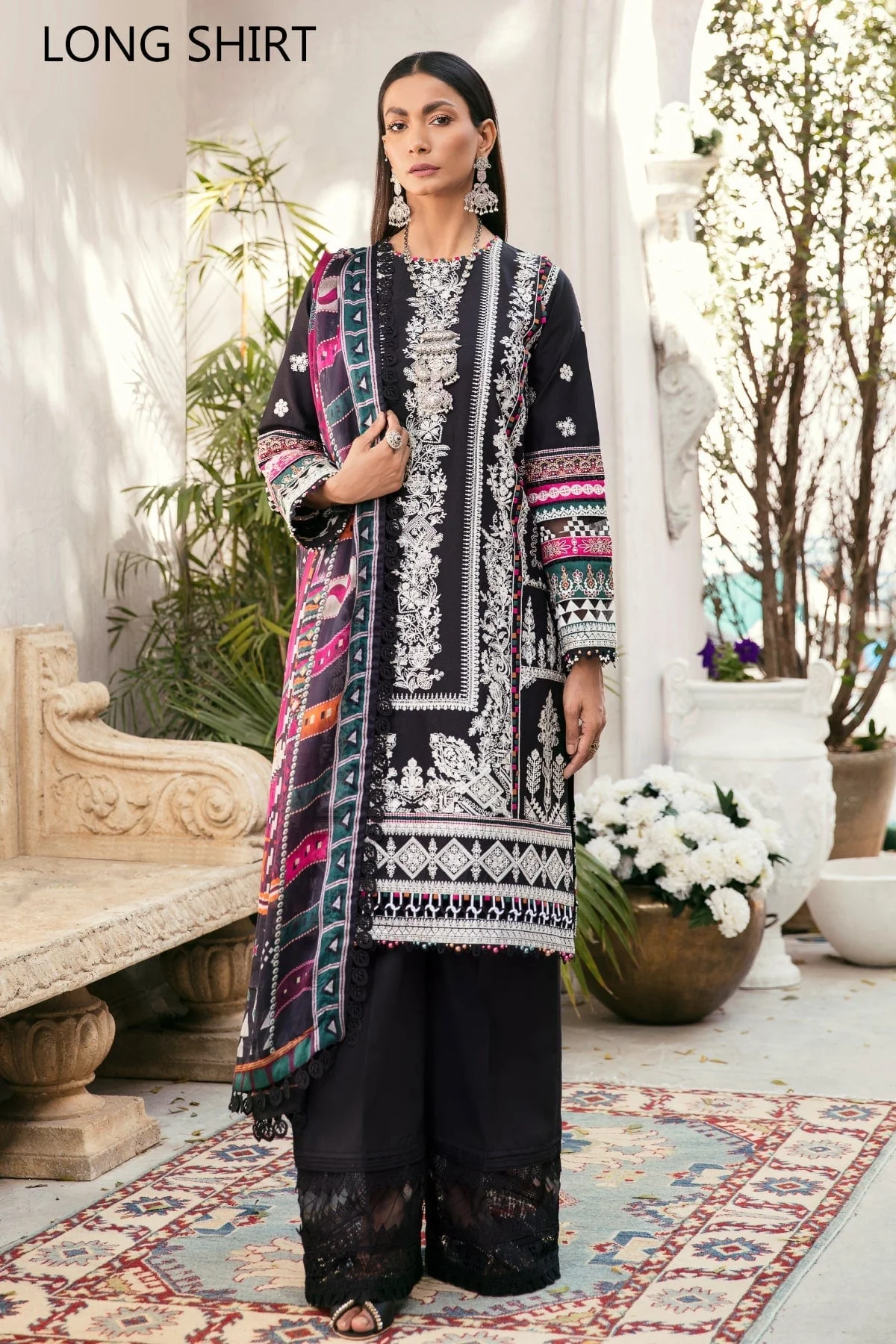 Baroque Festive Eid Lawn Collection – BQU-BL08-08 - Image 6