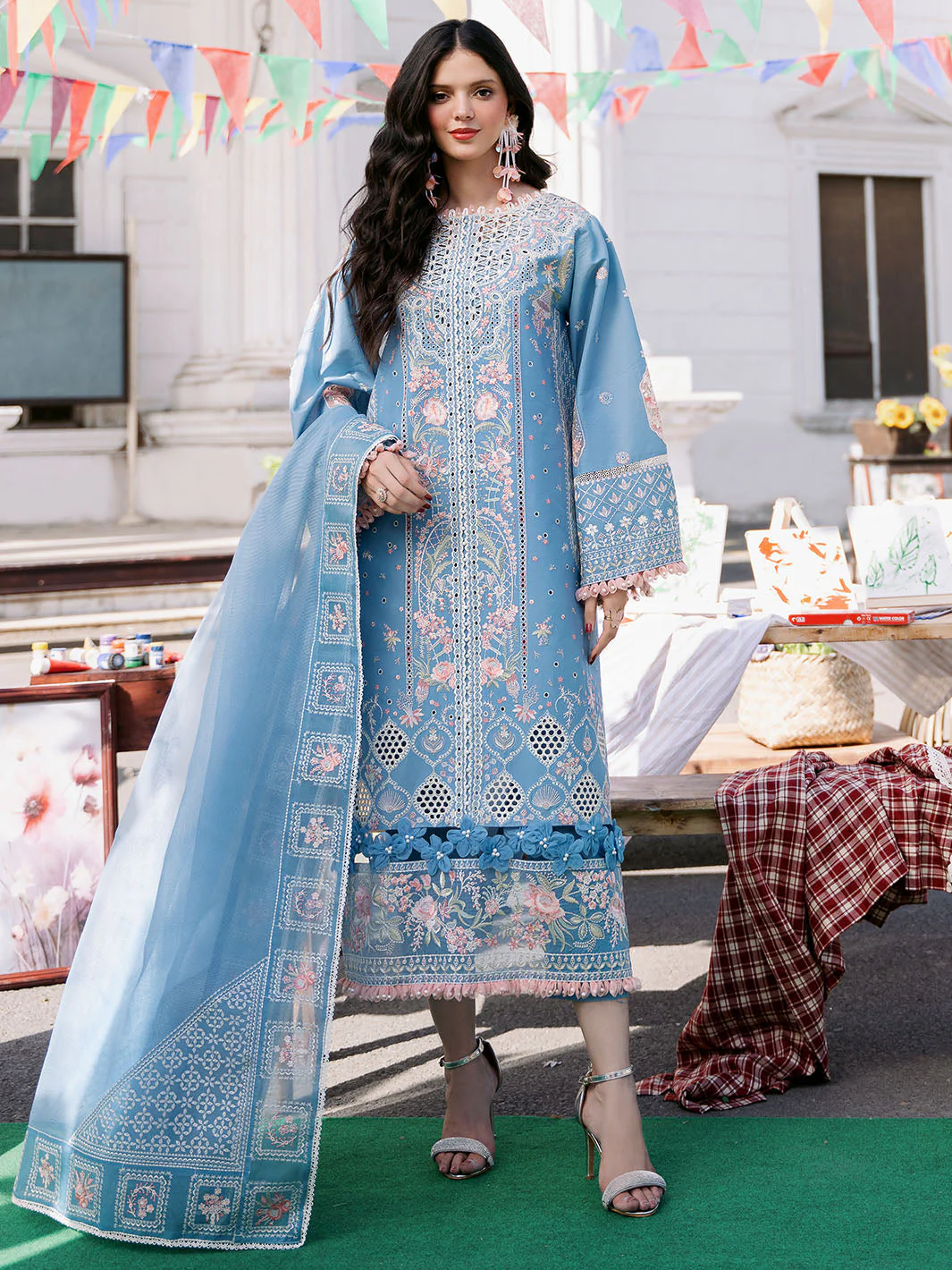 Bin Ilyas Clara Luxury Lawn – 212 - A - Image 2