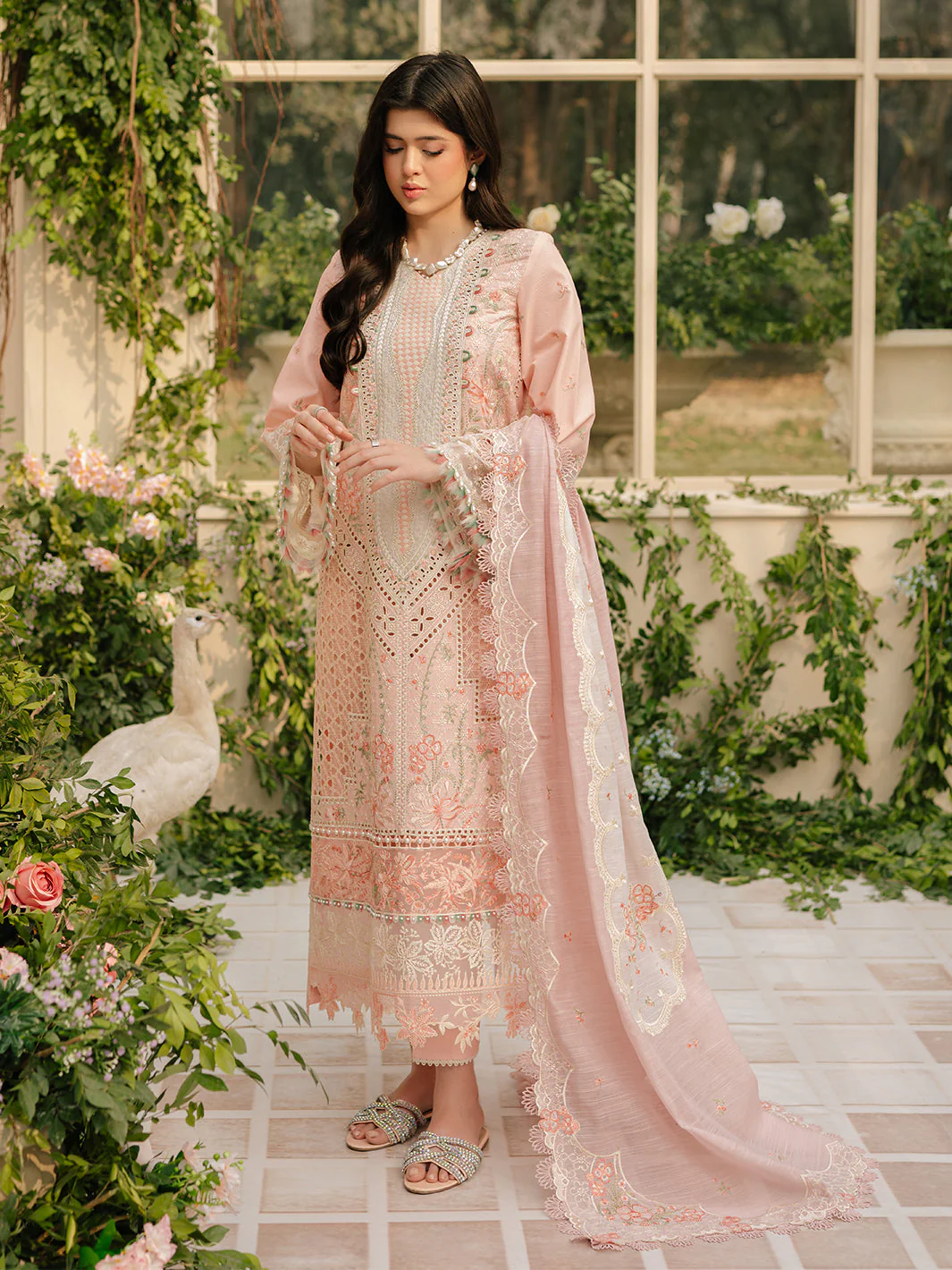 Bin Ilyas Freesia Luxury Lawn – 101-A - Image 2