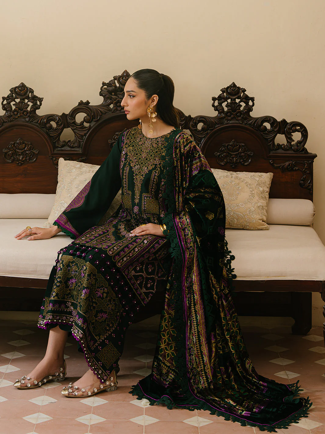 Bin Ilyas Olivia Embroidered Winter – 521-A - Image 5